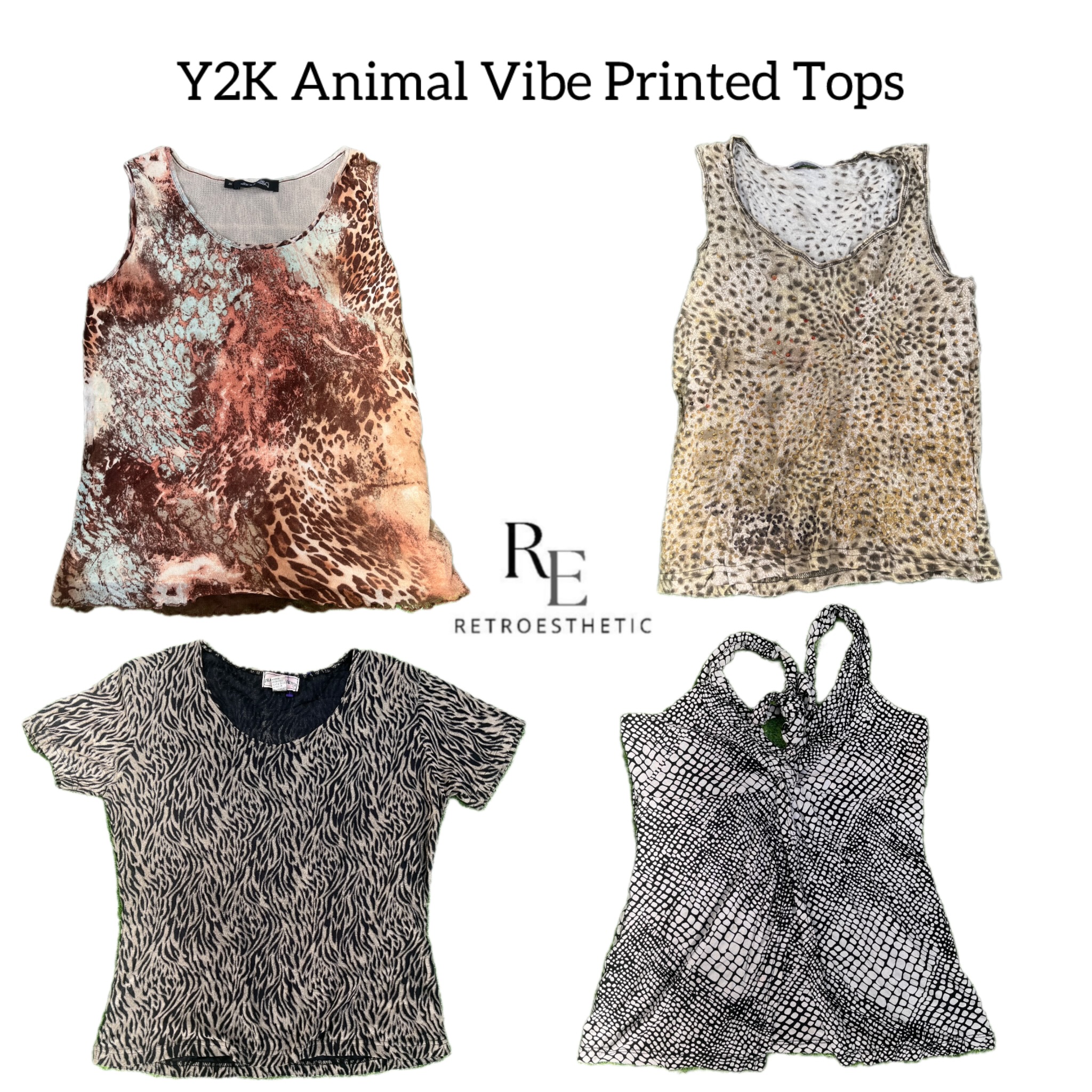 Y2K Animal Vibe Printed Tops RE-2749