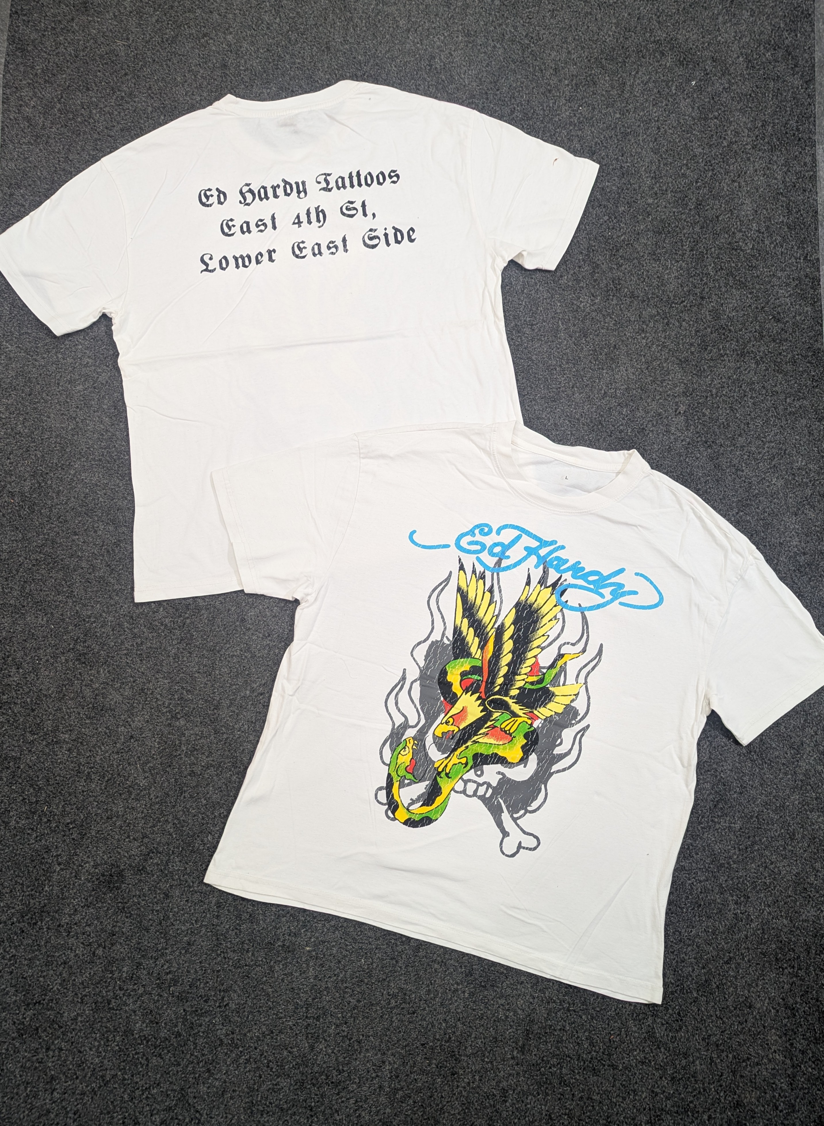 Ed Hardy Men's White 'Eagle Snake' T-shirt