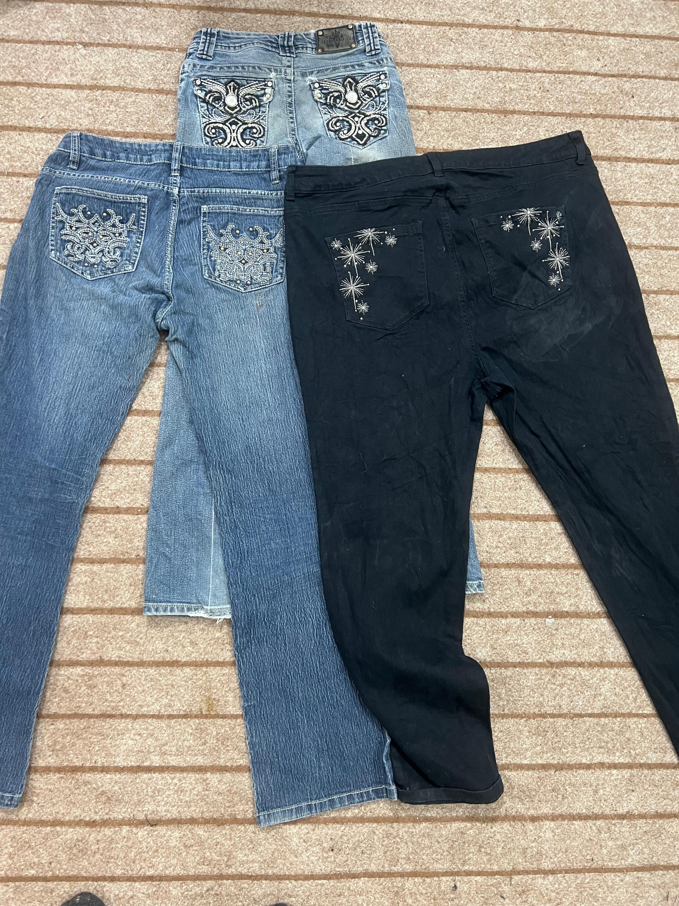 Jeans évasés embellis Y2K-10pcs