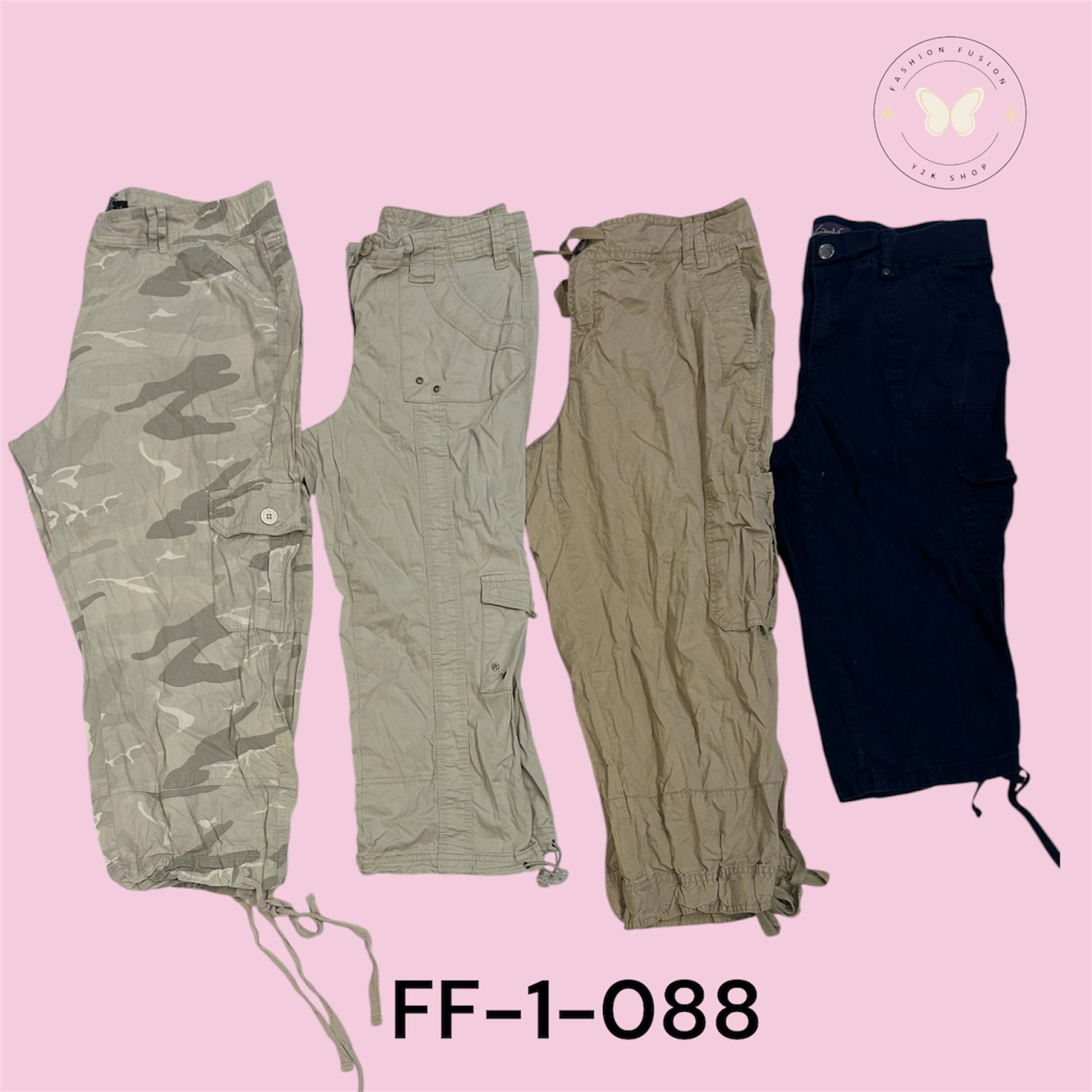 Men’s Lightweight Cargo Capri Pants – Casual Wear (FF-1-88)