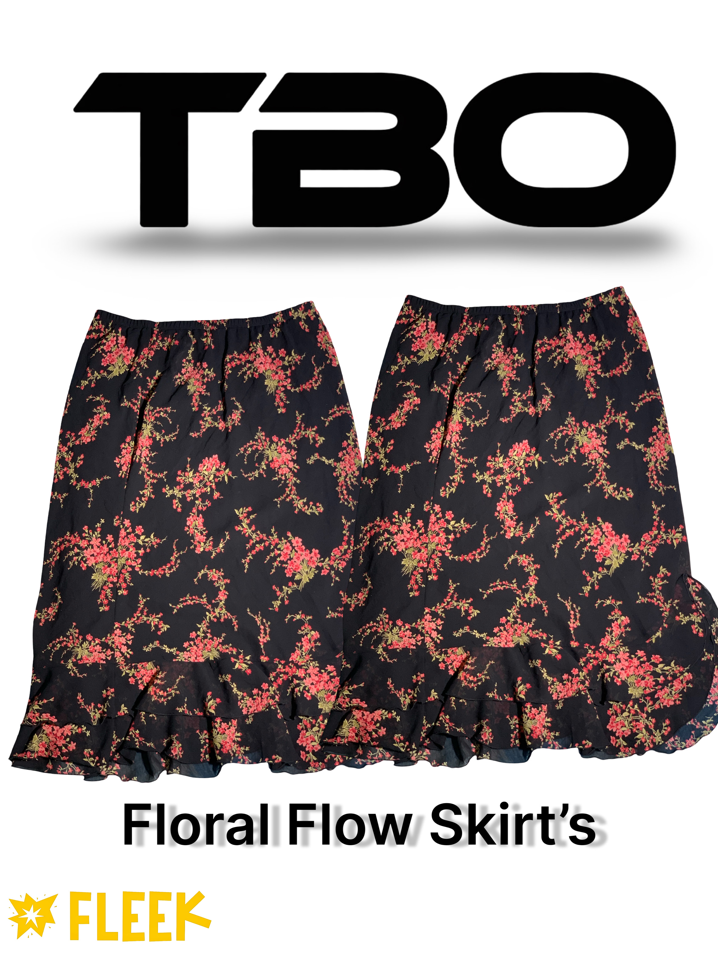 Floral Flow Skirt     (TBO-235)