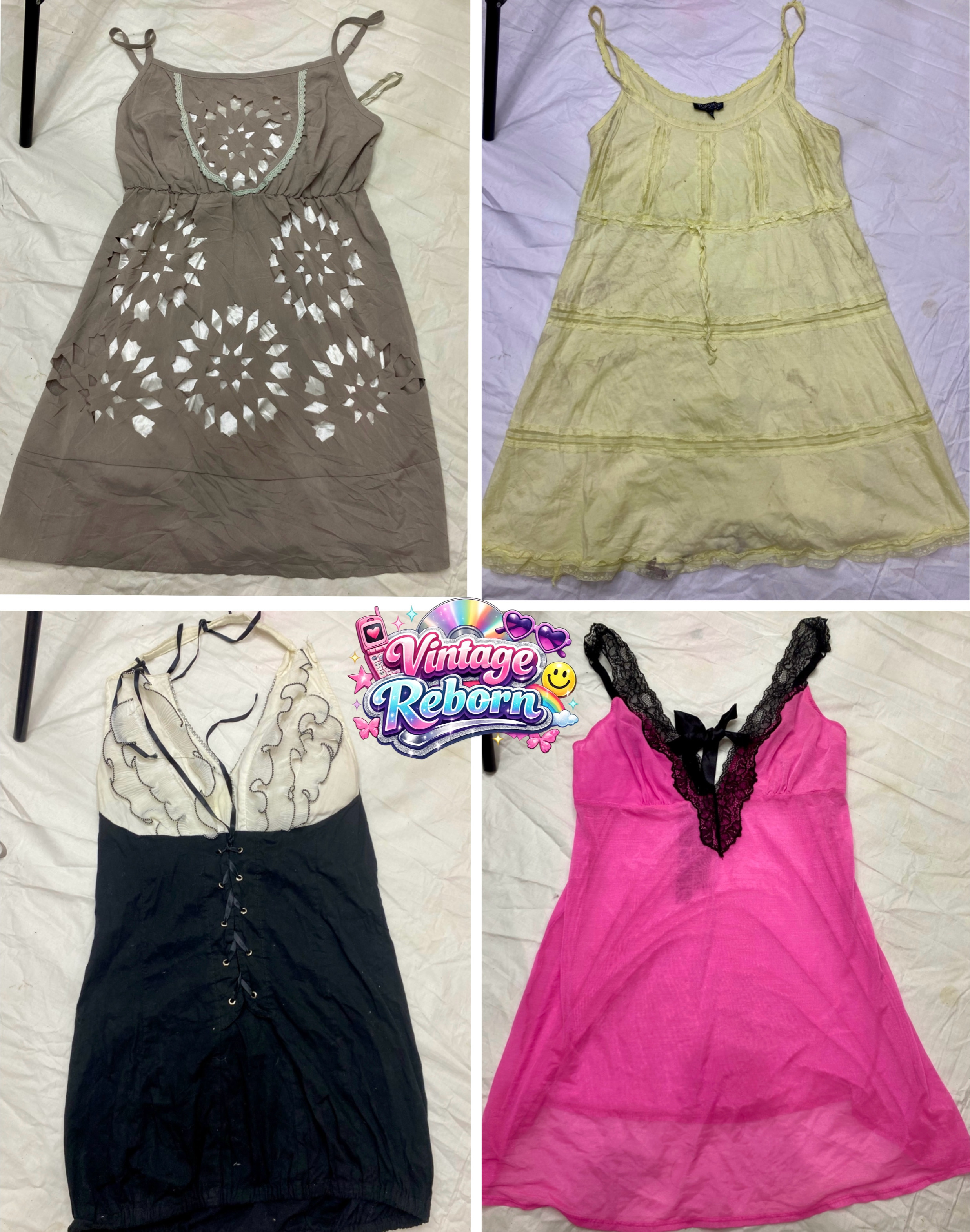 VR-211 | Y2K Lace & Sheer Camisole Tops Bundle