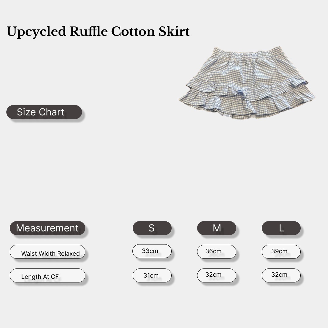 Jupe en coton froncée recyclée