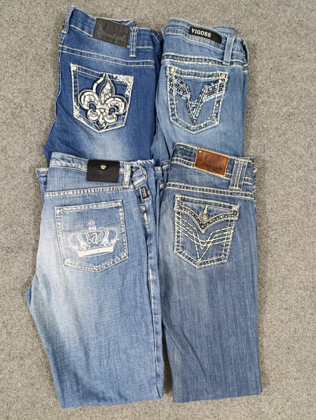 Y2K Embroidery Flared Jeans