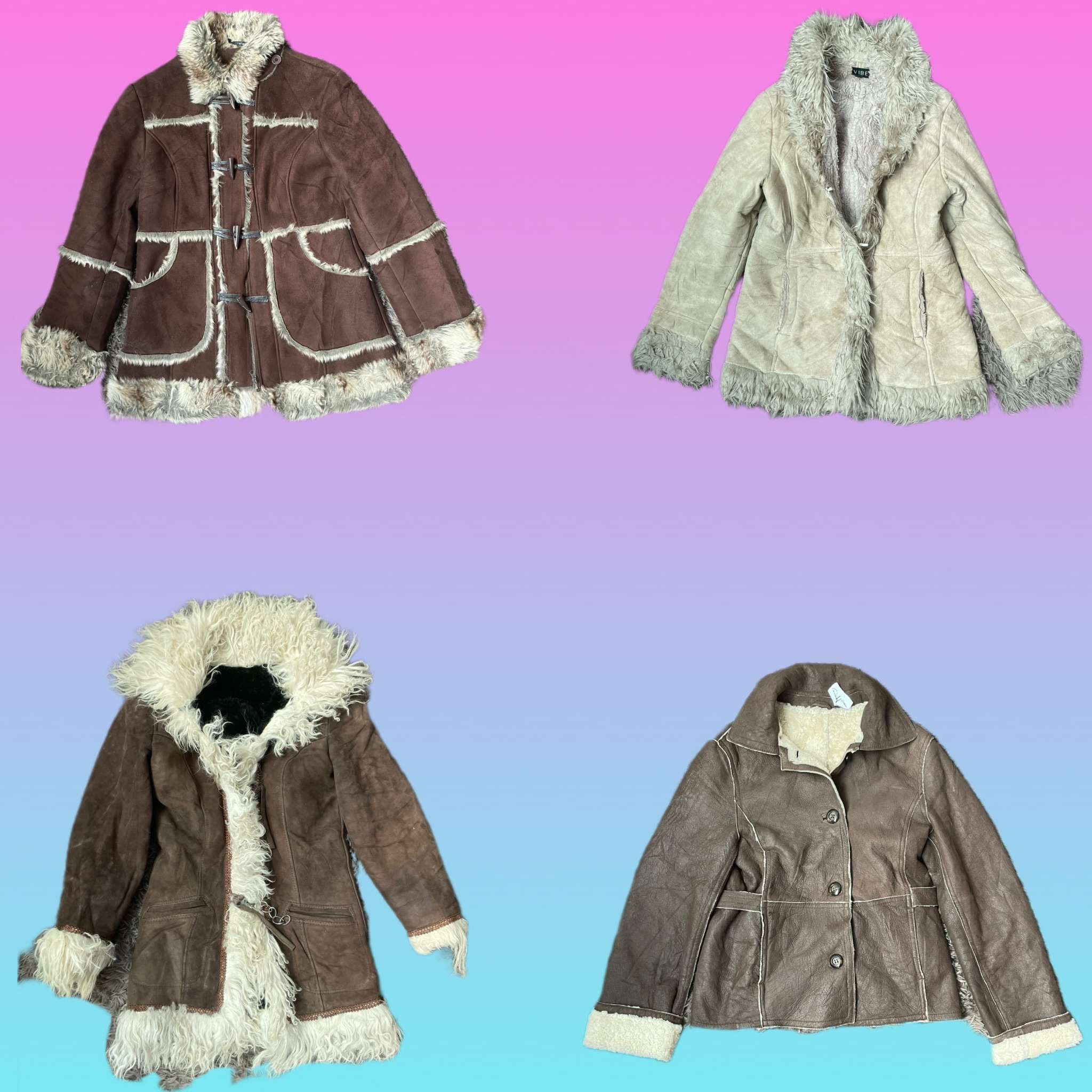 Y2K Brithney era Afghan coat (TS-085)