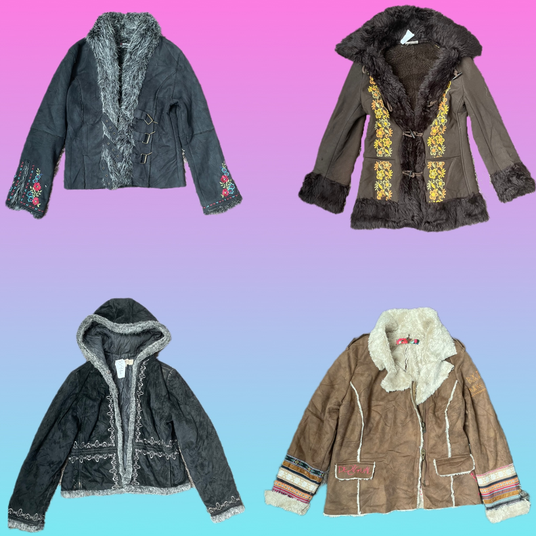 Y2K it Girl Afghan Coat (TS-088)