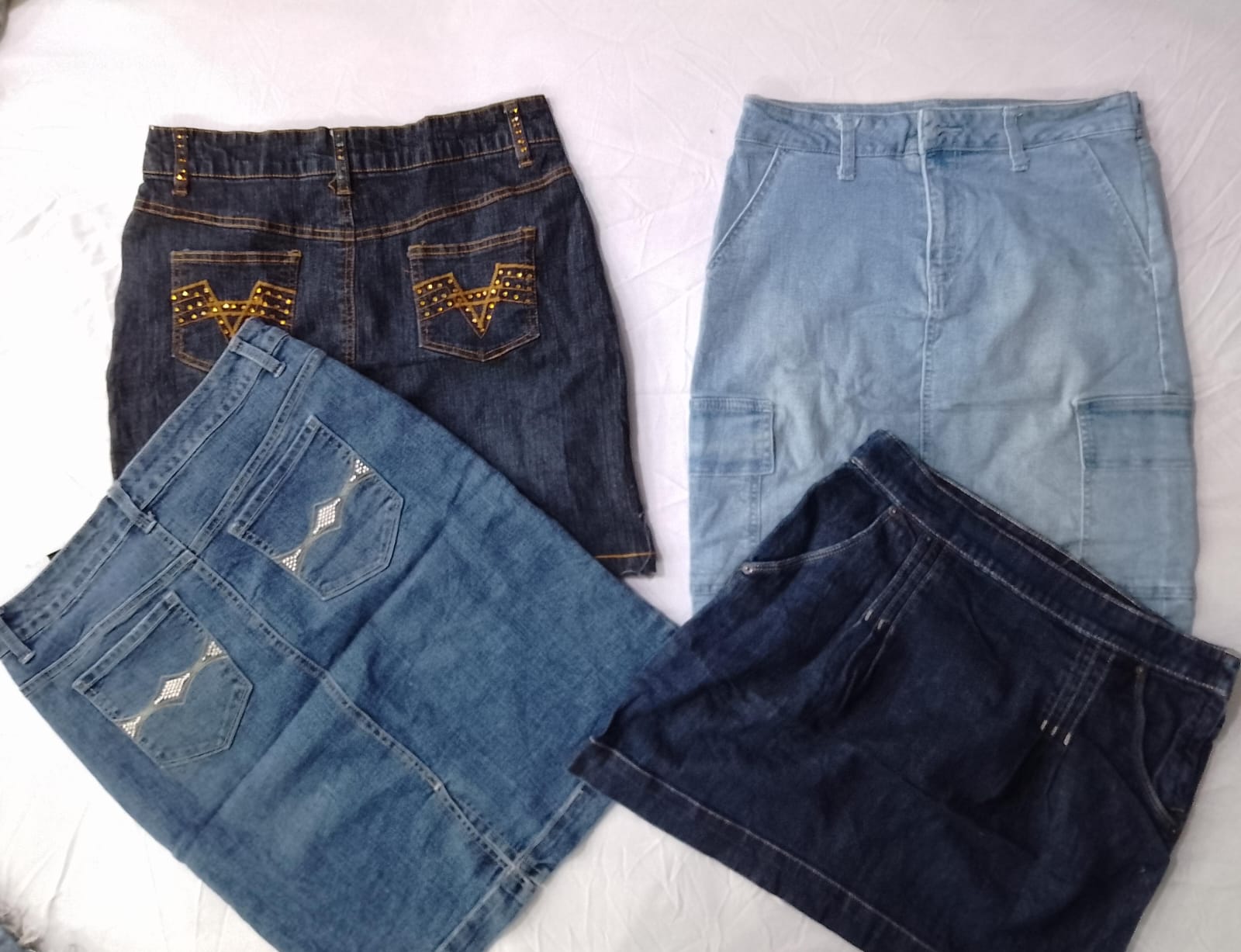 CR6218  Y2K Midi Denim Skirts