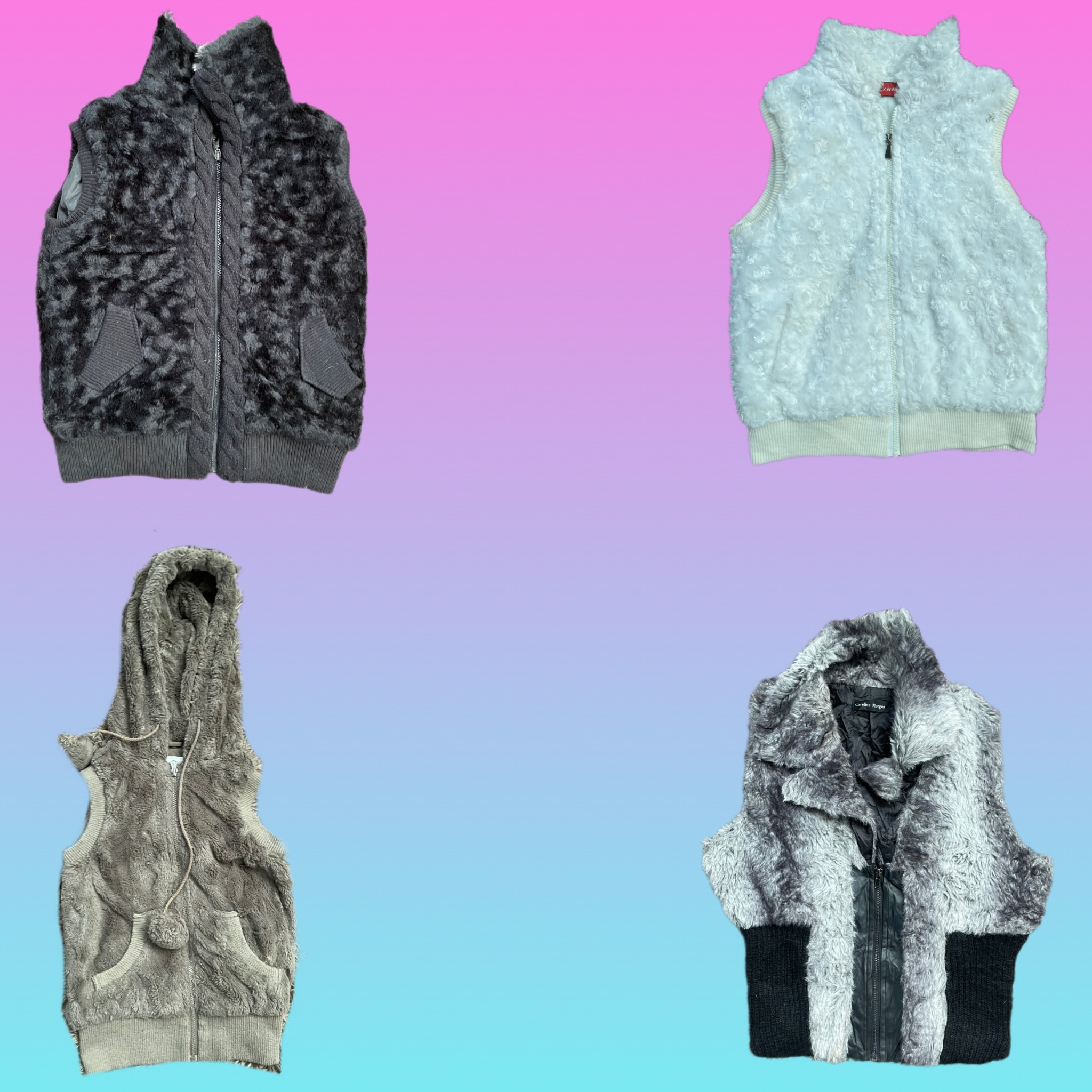 Y2K Cool Fur Waistcoat (TS-099)