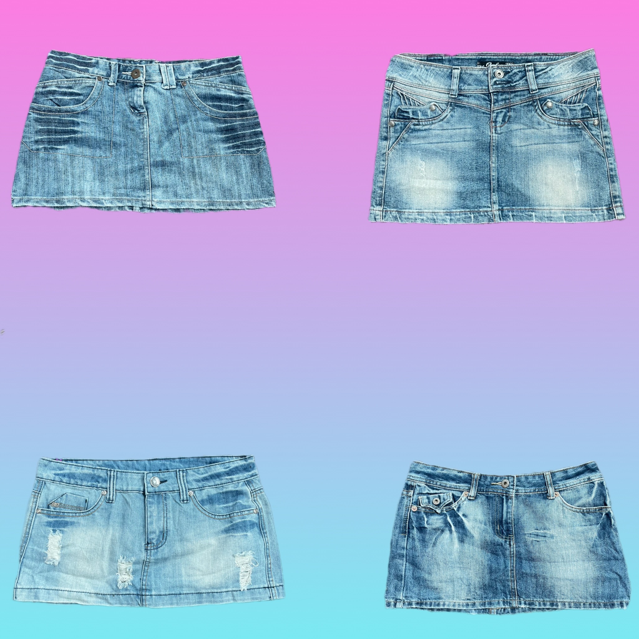 Y2K Unique Denim mini skirts (TS-103)