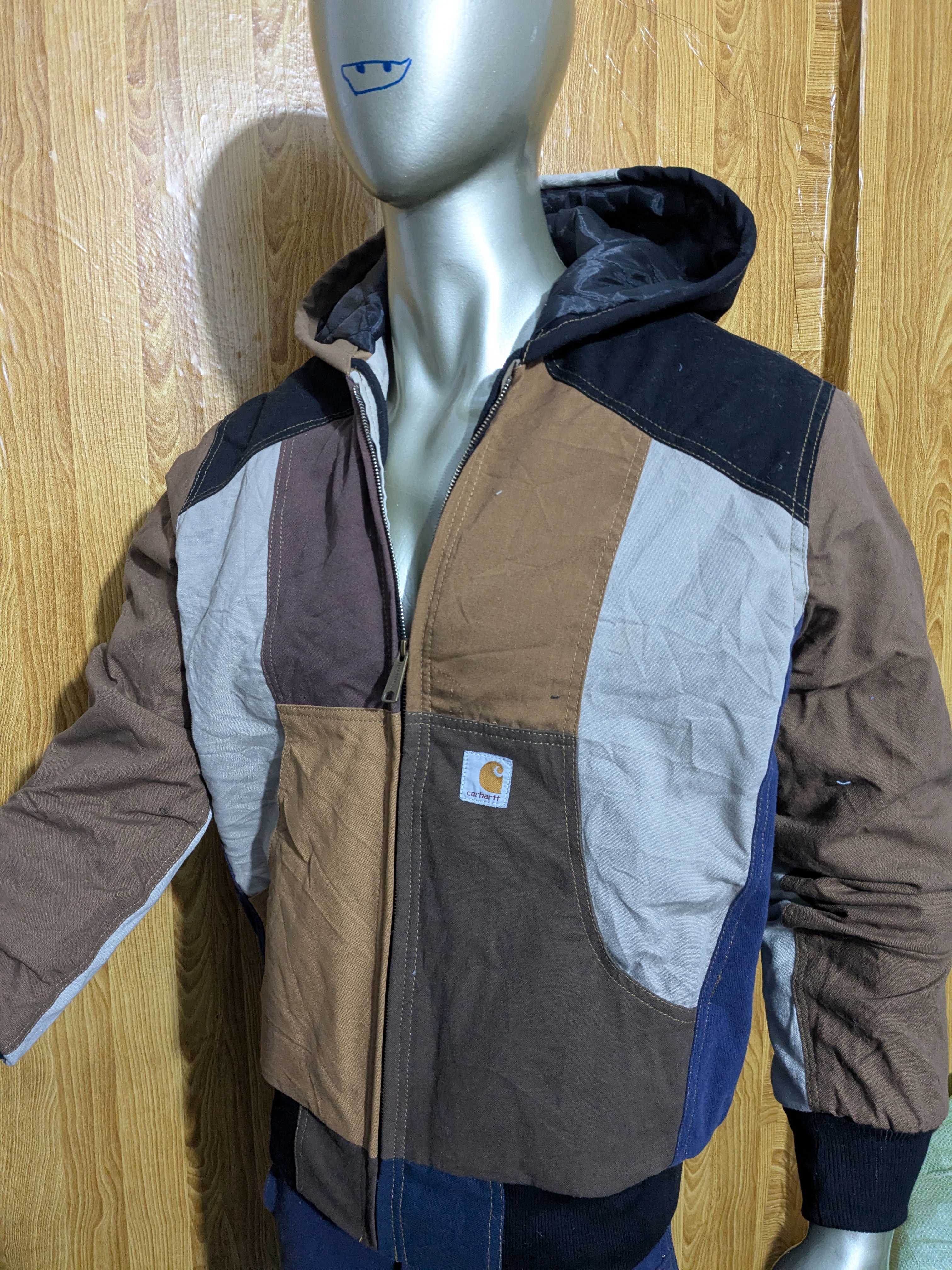 Upcycle Carhartt Hoodie jacket Box multi color