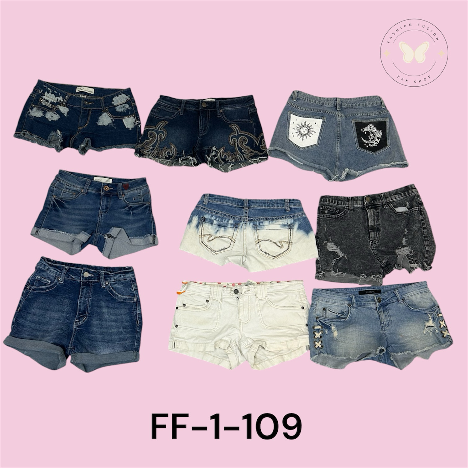 Lightweight Denim Mini Shorts – Comfortable Fit (FF-1-109)