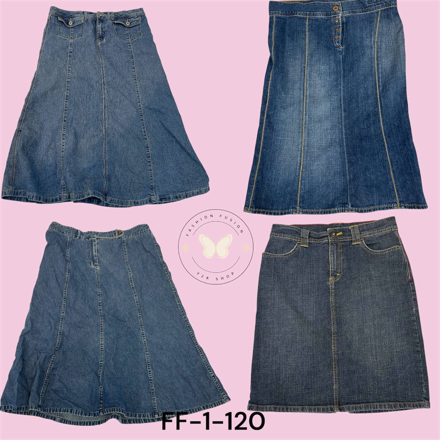 Everyday Denim Mix Skirt (FF-1-120)