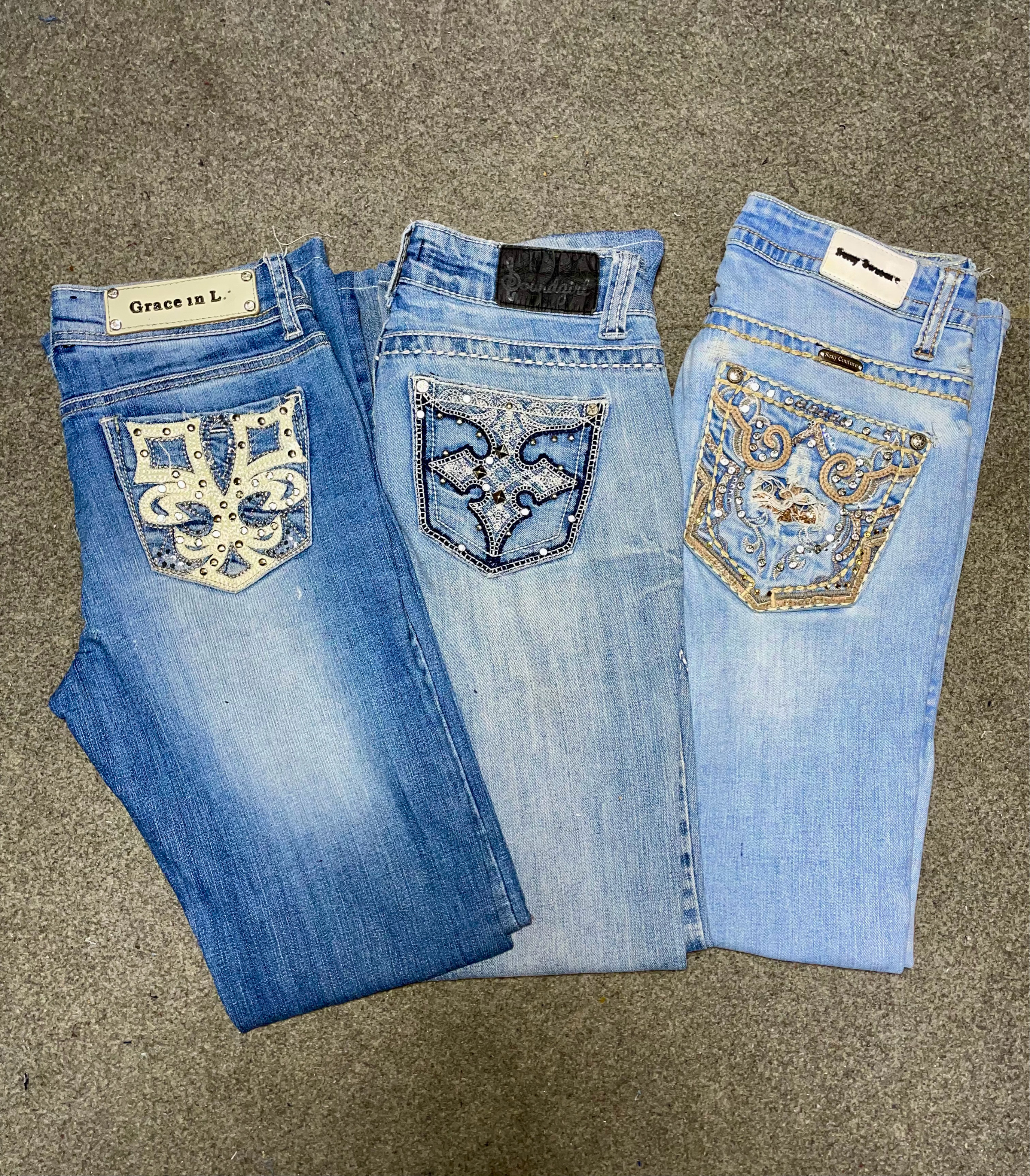 Y2K embroidered flared Jeans