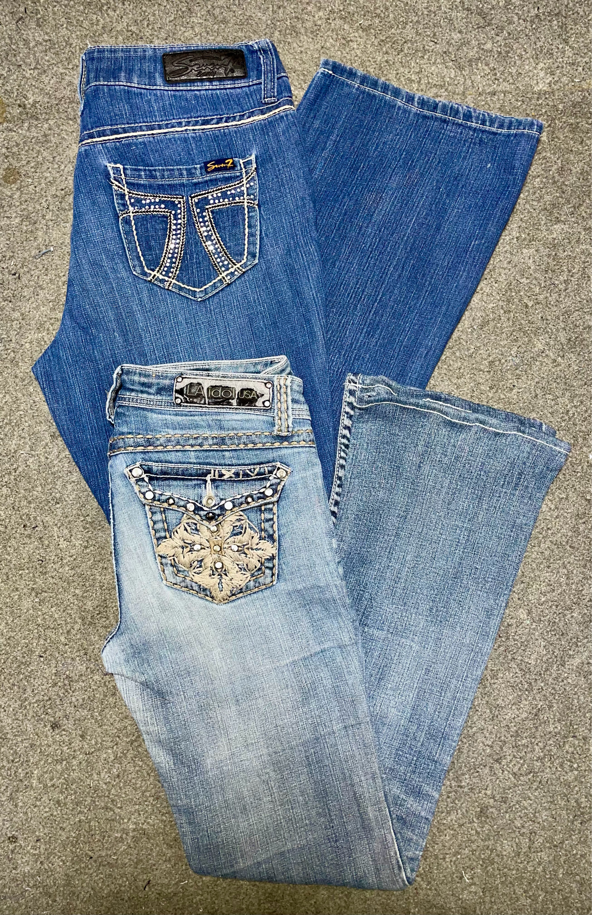 Y2K embroidered flared/bootcut jeans