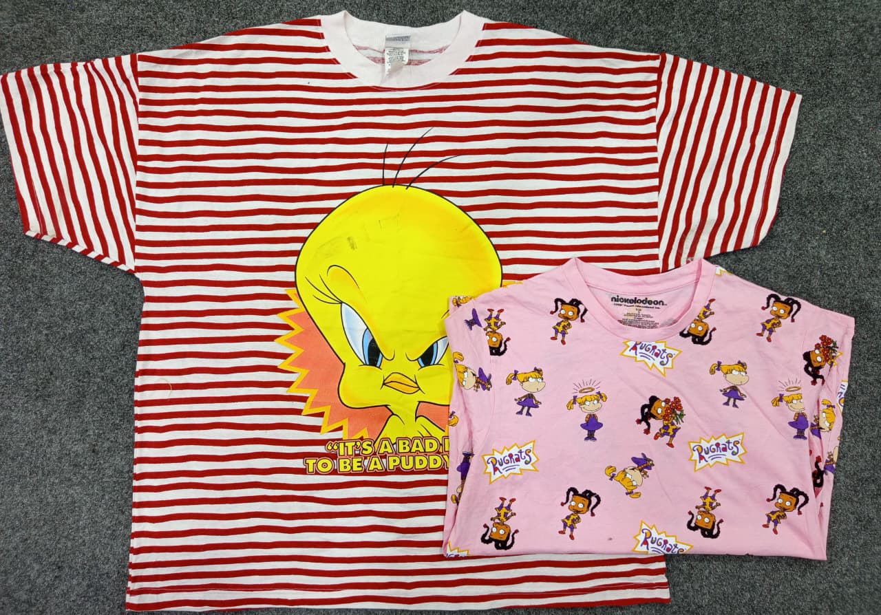 CRZ1698 Cartoon Print T-Shirts