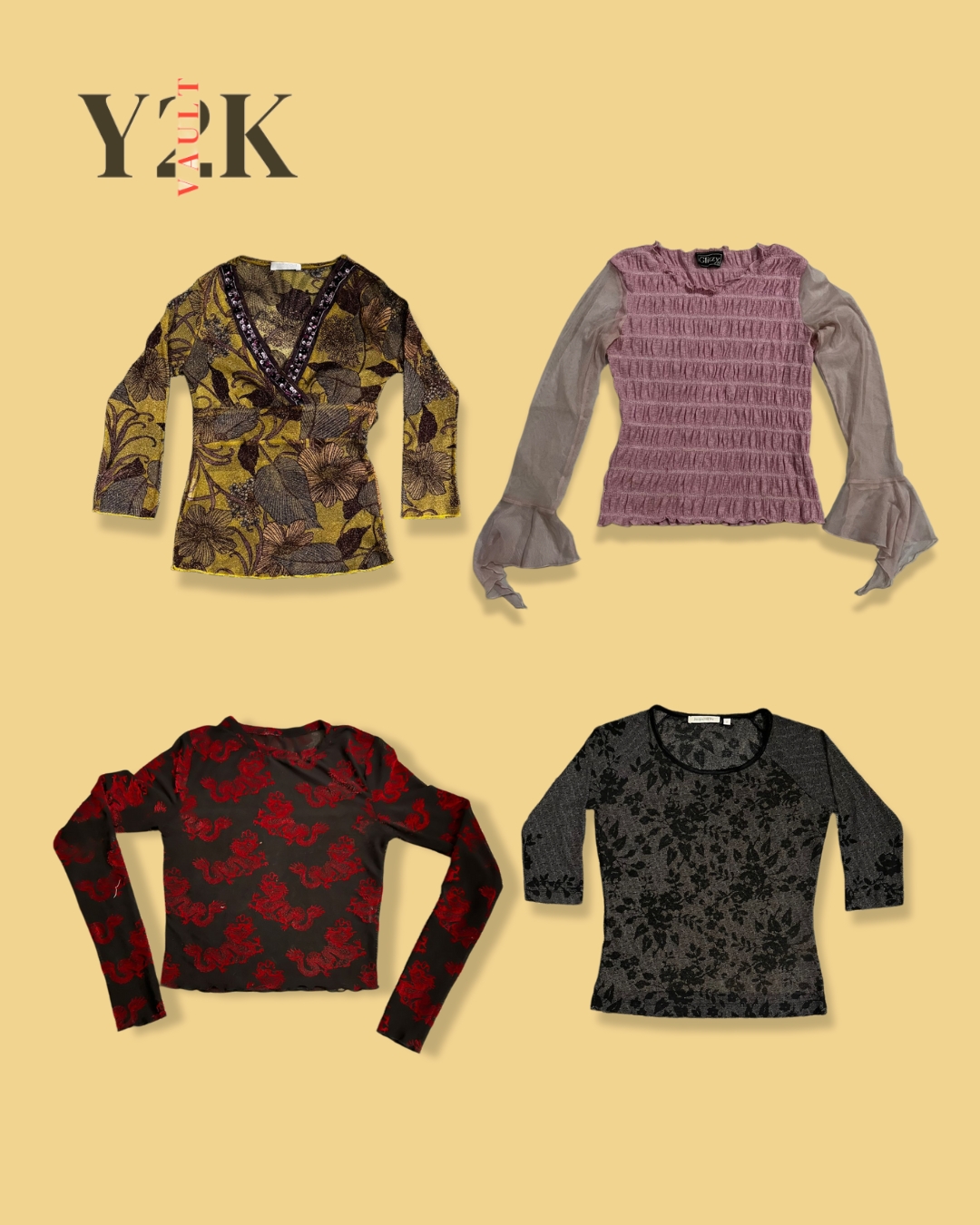 Printed Y2K Tops (Yv-610)