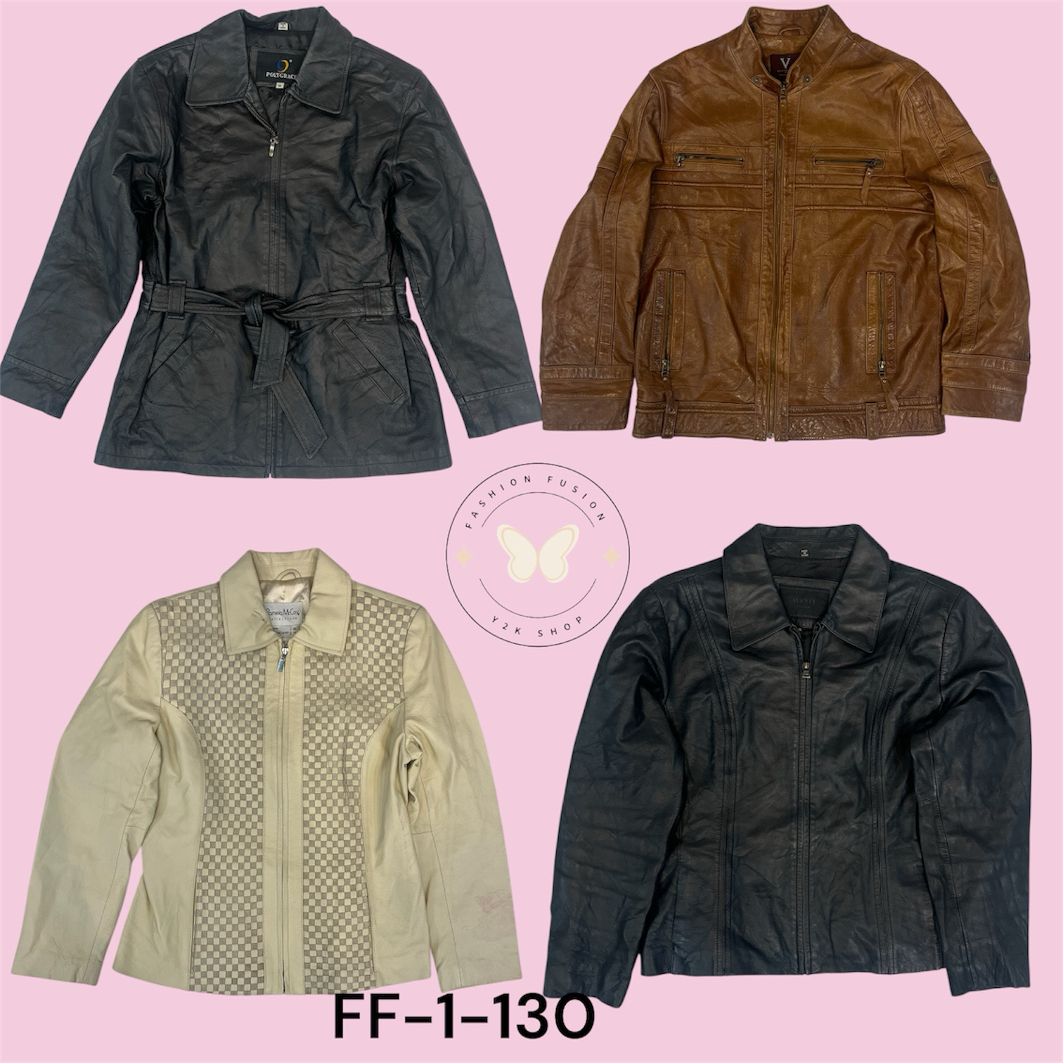 Classic Black Leather Jacket for Everyday Wear (FF-1-130)