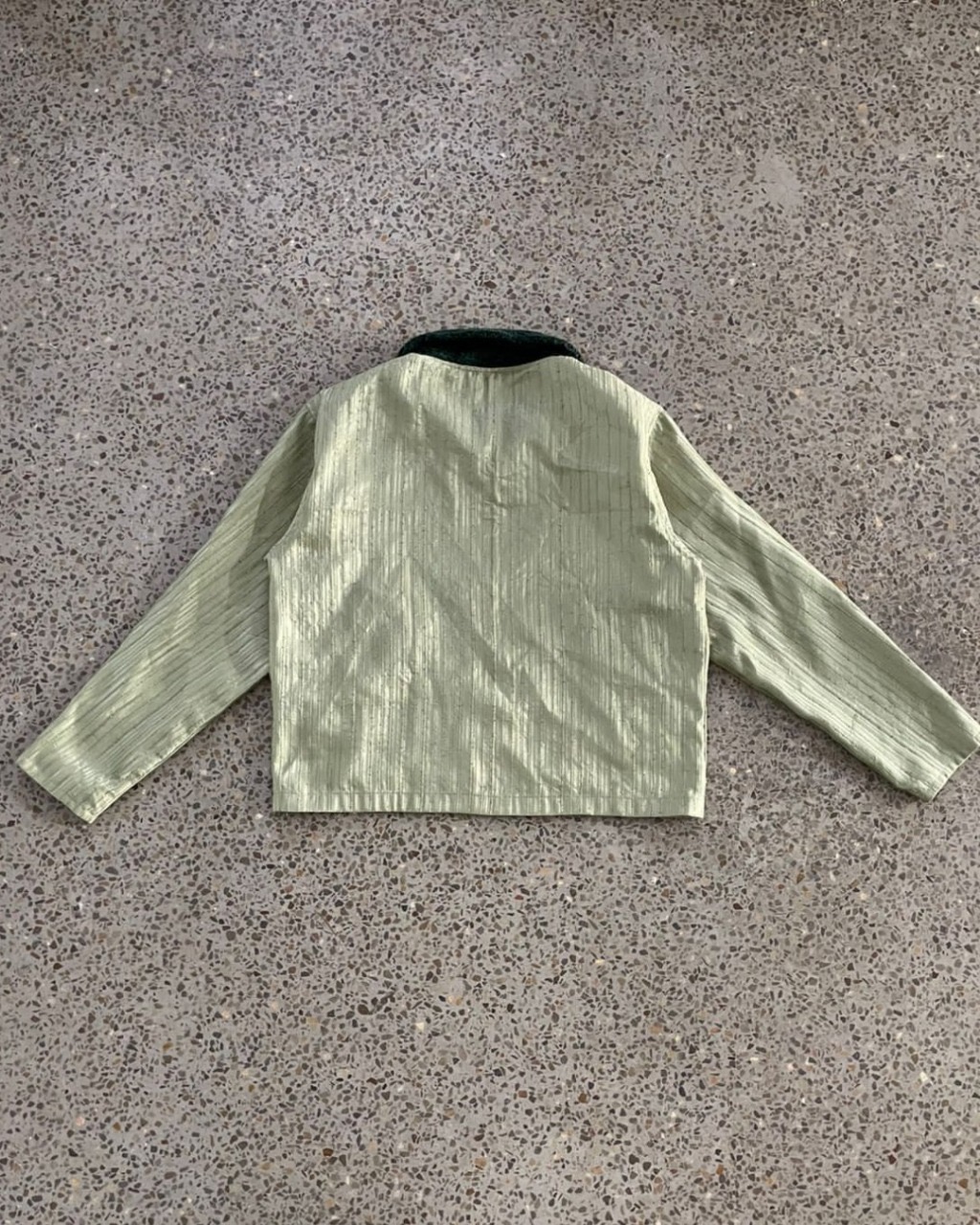 Upcycled Sage Zip Jacket
