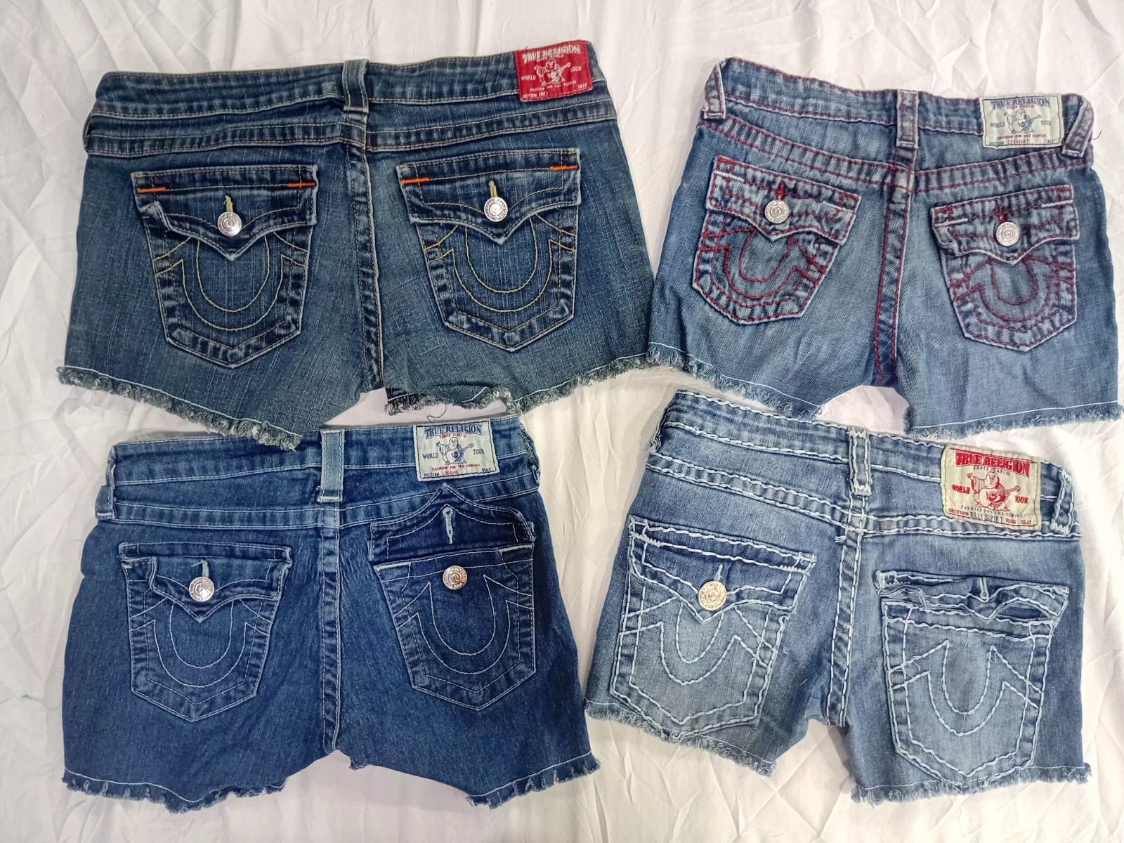CR6255 Upcycle True Religion Shorts