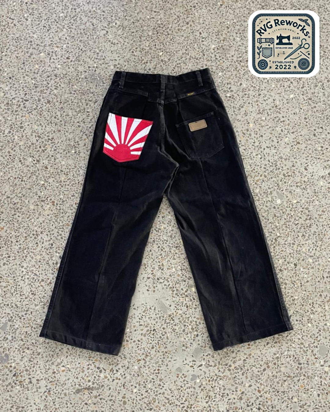 Upcycled (Personalised) Embroidered Wide Leg Pants