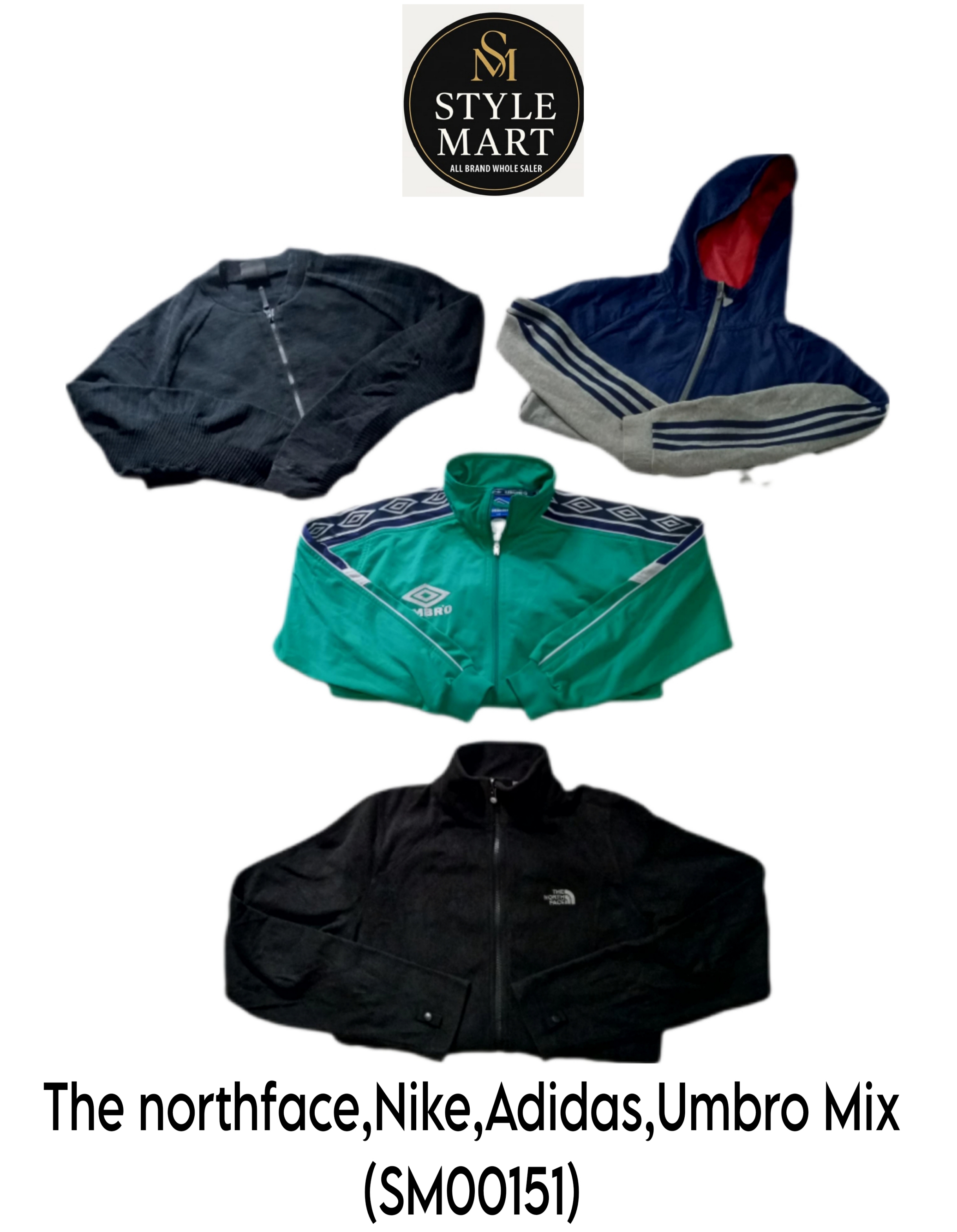 The northface, Nike,Adidas,umbro Track top and Hoddies