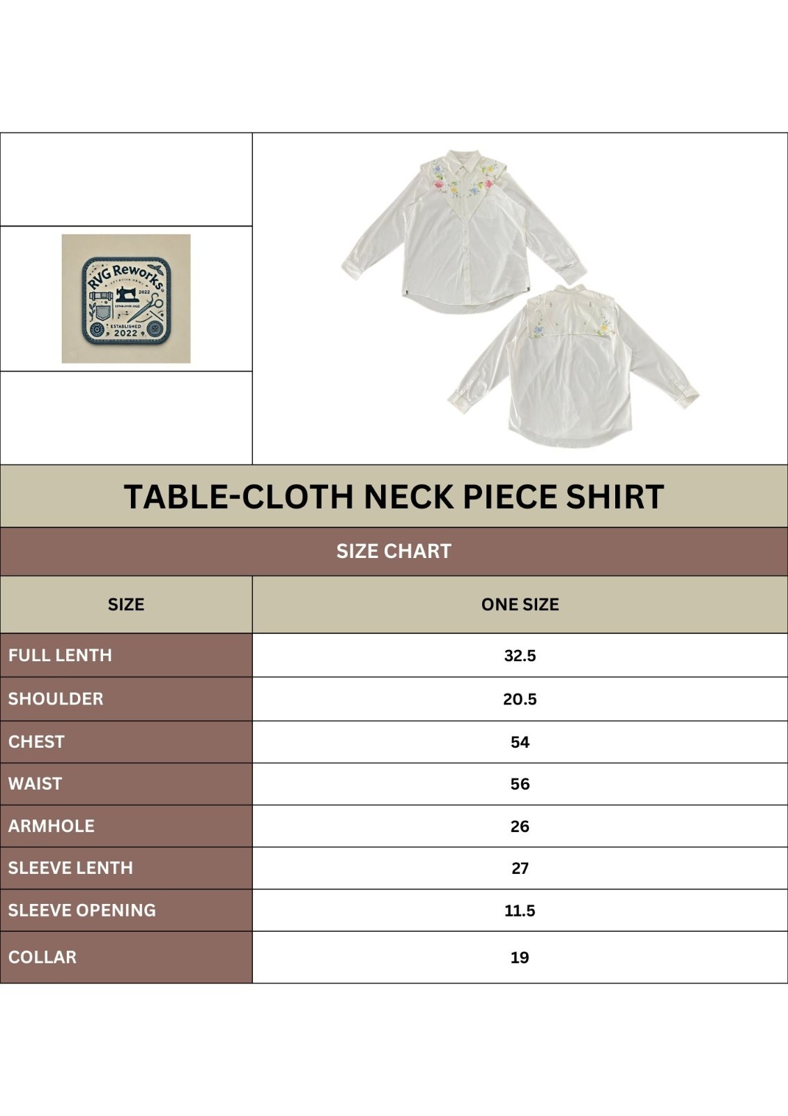 Camisa Button-Down com Yoke Bordado Reciclado