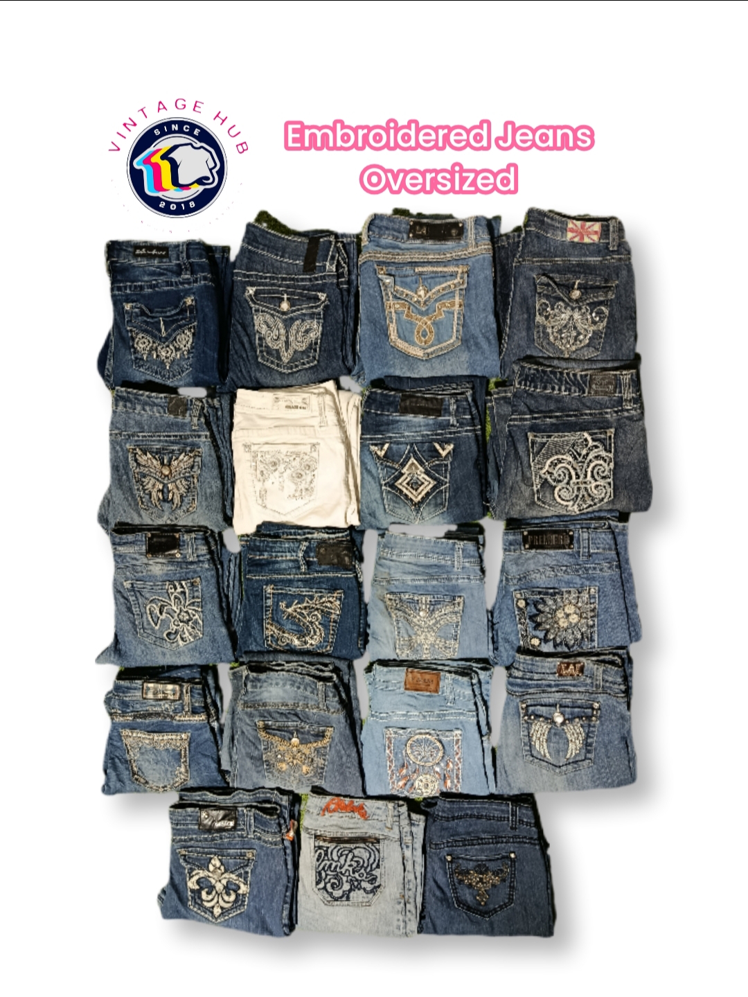 Jeans Bordados - Oversized VH05