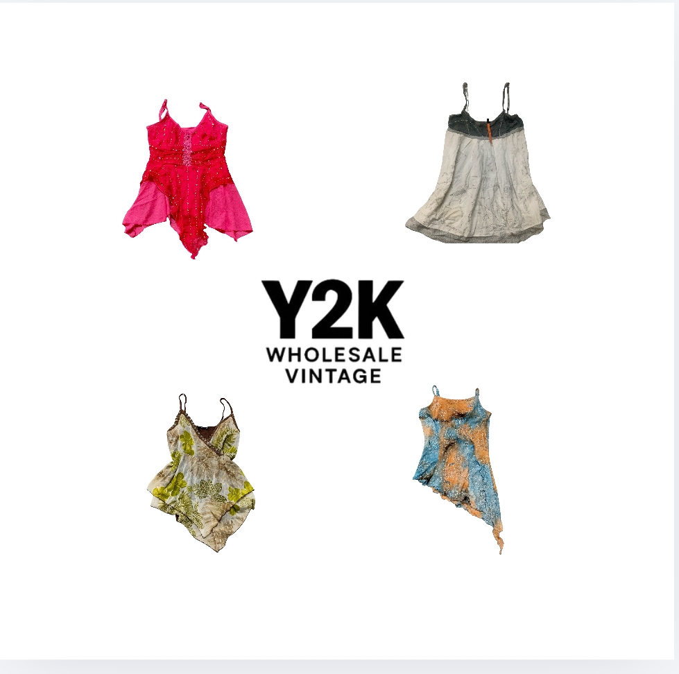 Y2K European Grunge Vixen Cami tops mix with cop copine (YWV80)