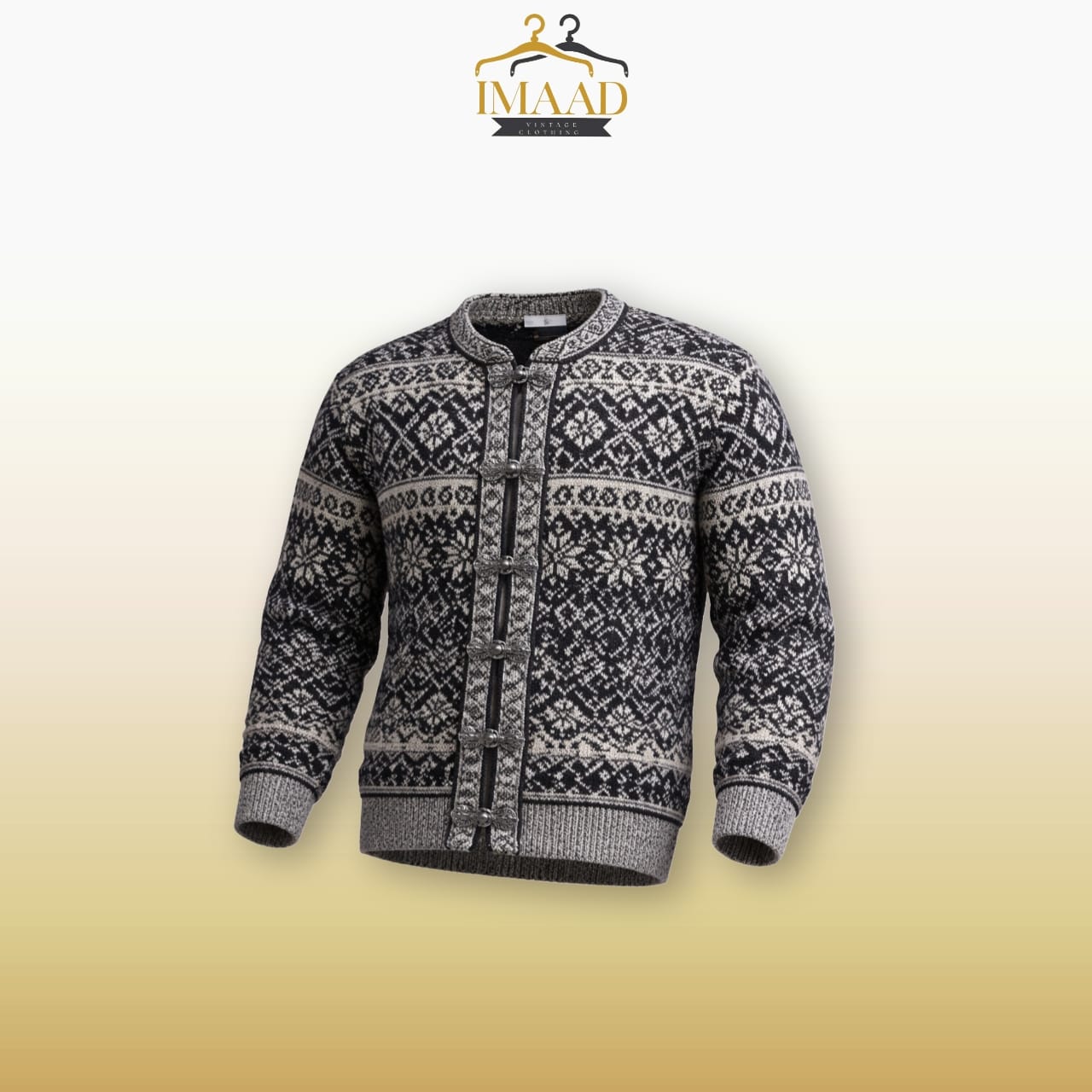 Printed cardigan sweater