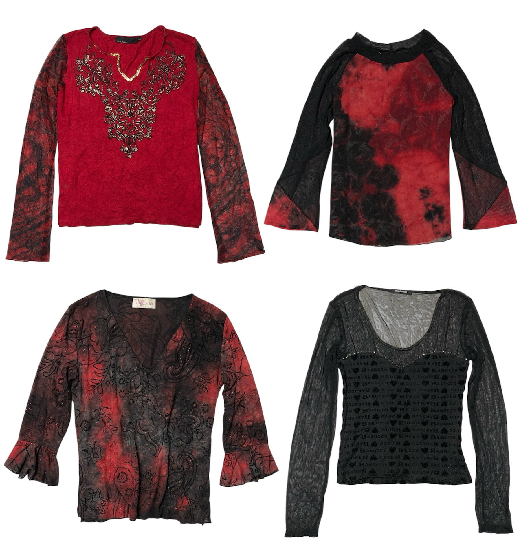 Y2k Goth Romantic Mix Tops: TT-128