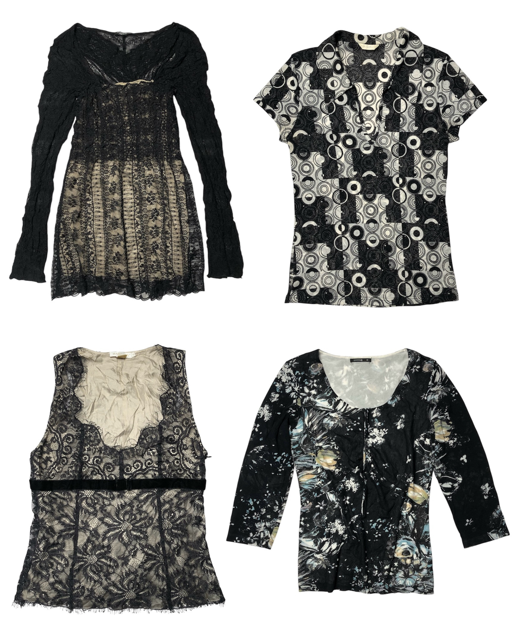 Y2k Monochromatic Mix Tops: TT-133