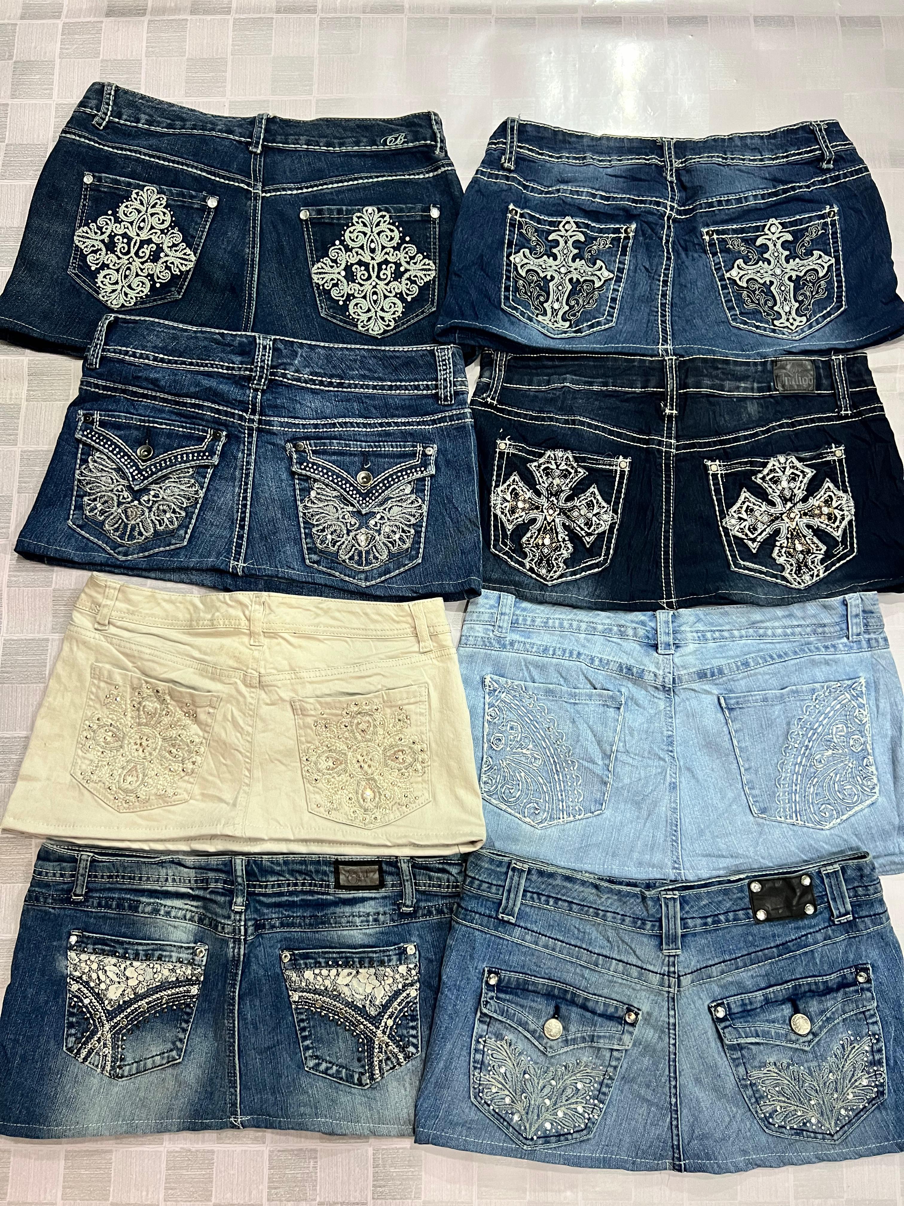 Saia Mini Enfeitada Feminina R382 Reciclada