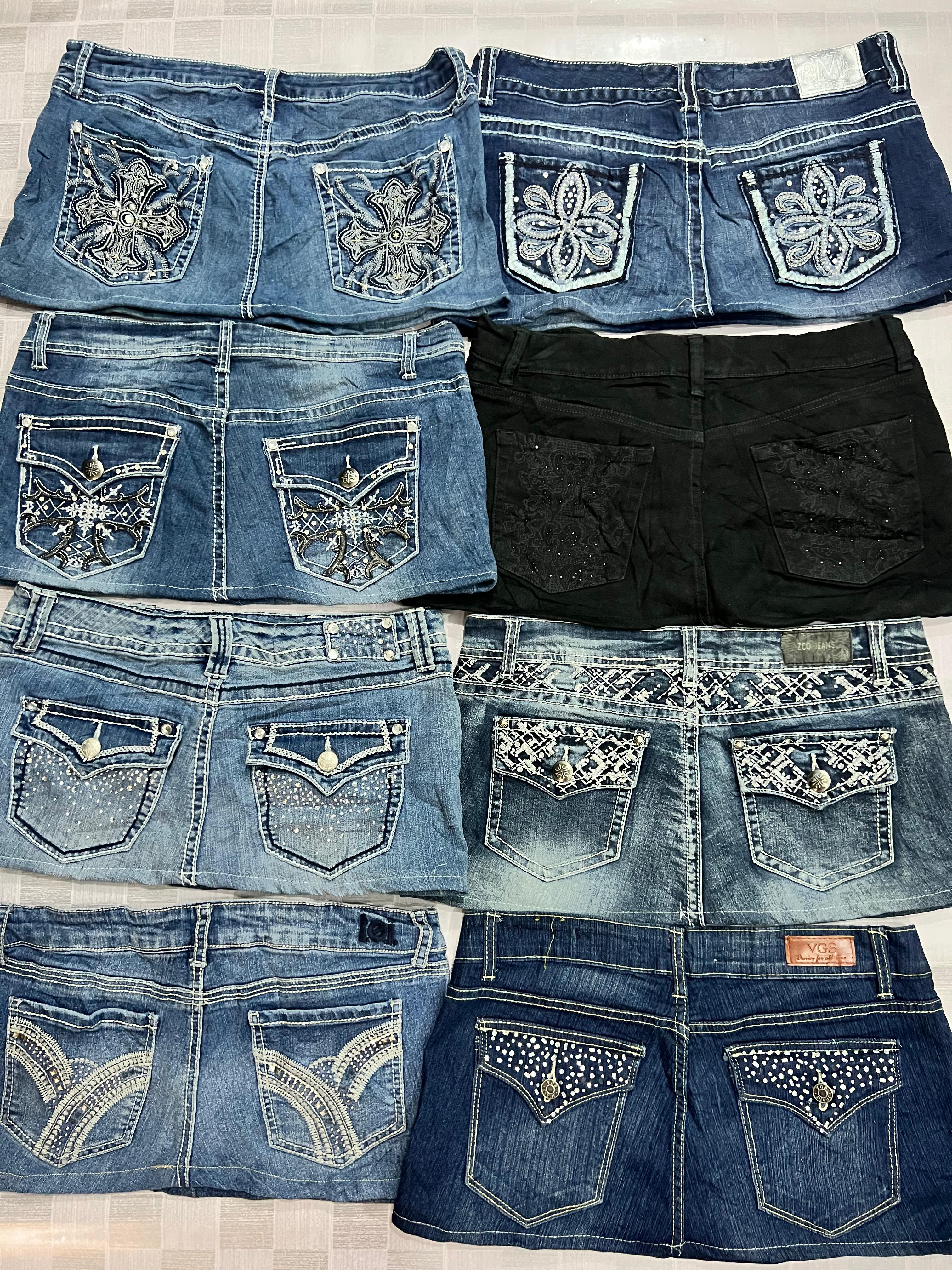 R383 Saias Mini Decoradas Femininas Recicladas