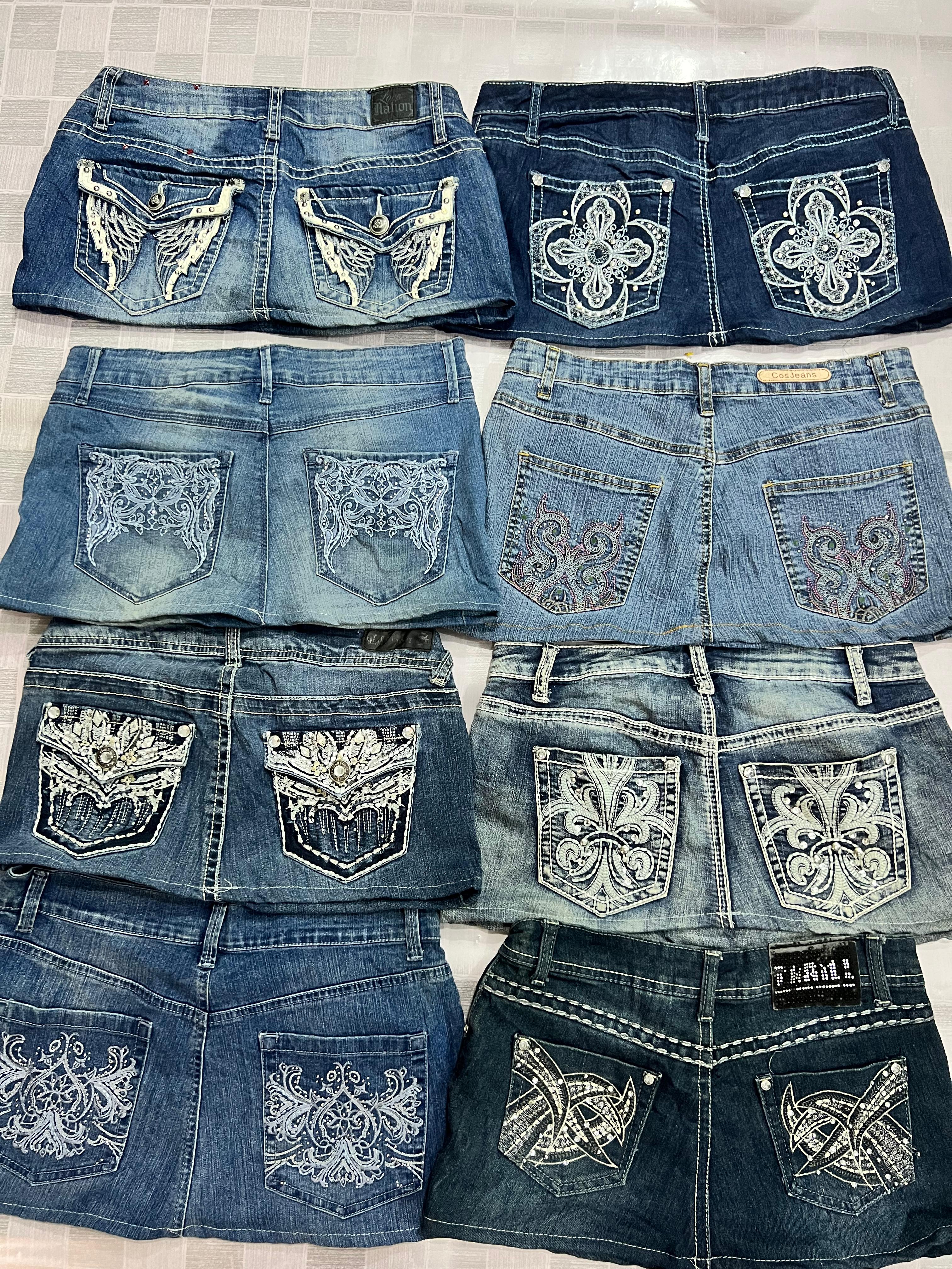 R384 Saias Mini Decoradas Femininas Recicladas