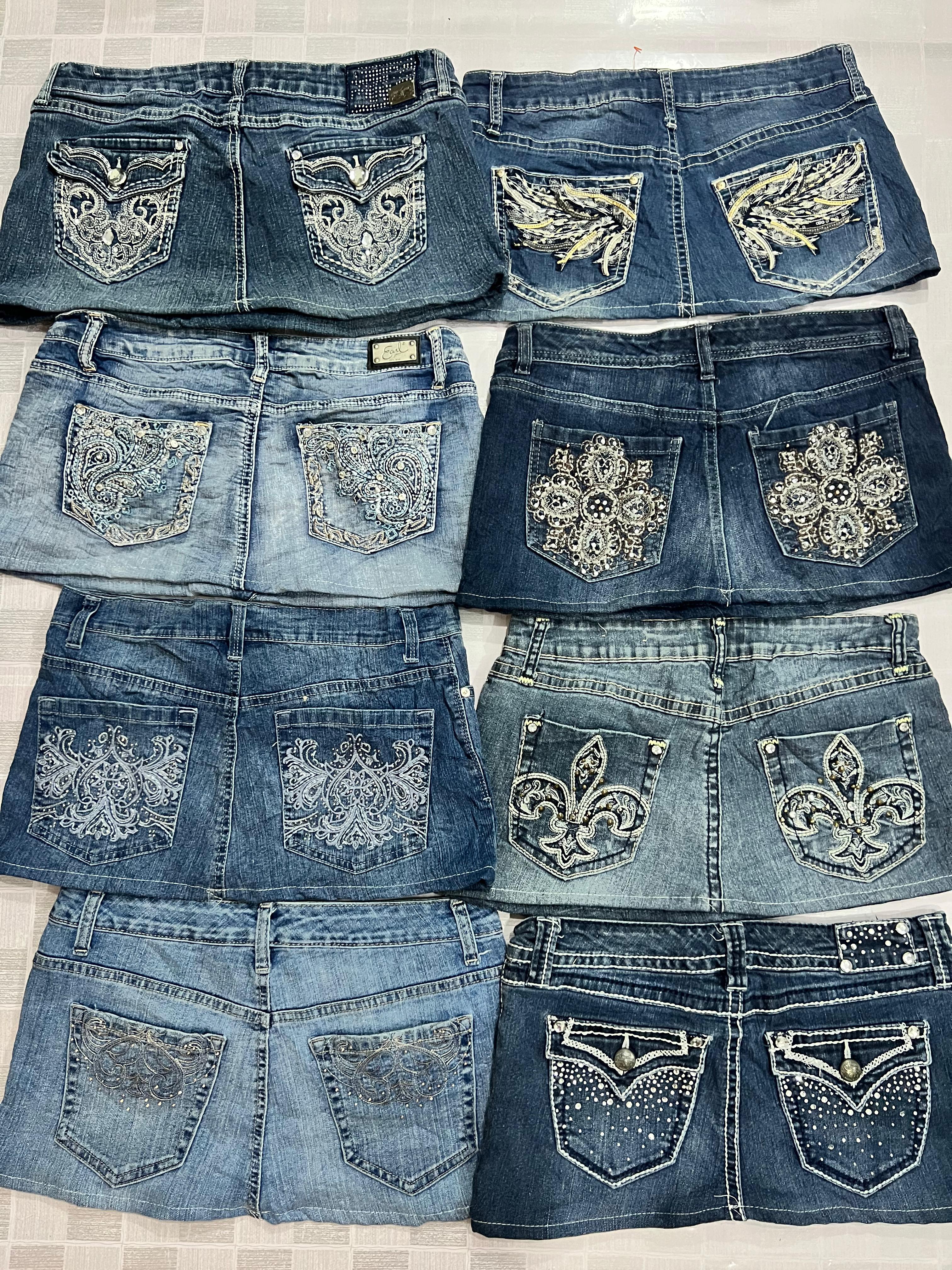 Saia Mini Feminina Decorada R386 Reciclada