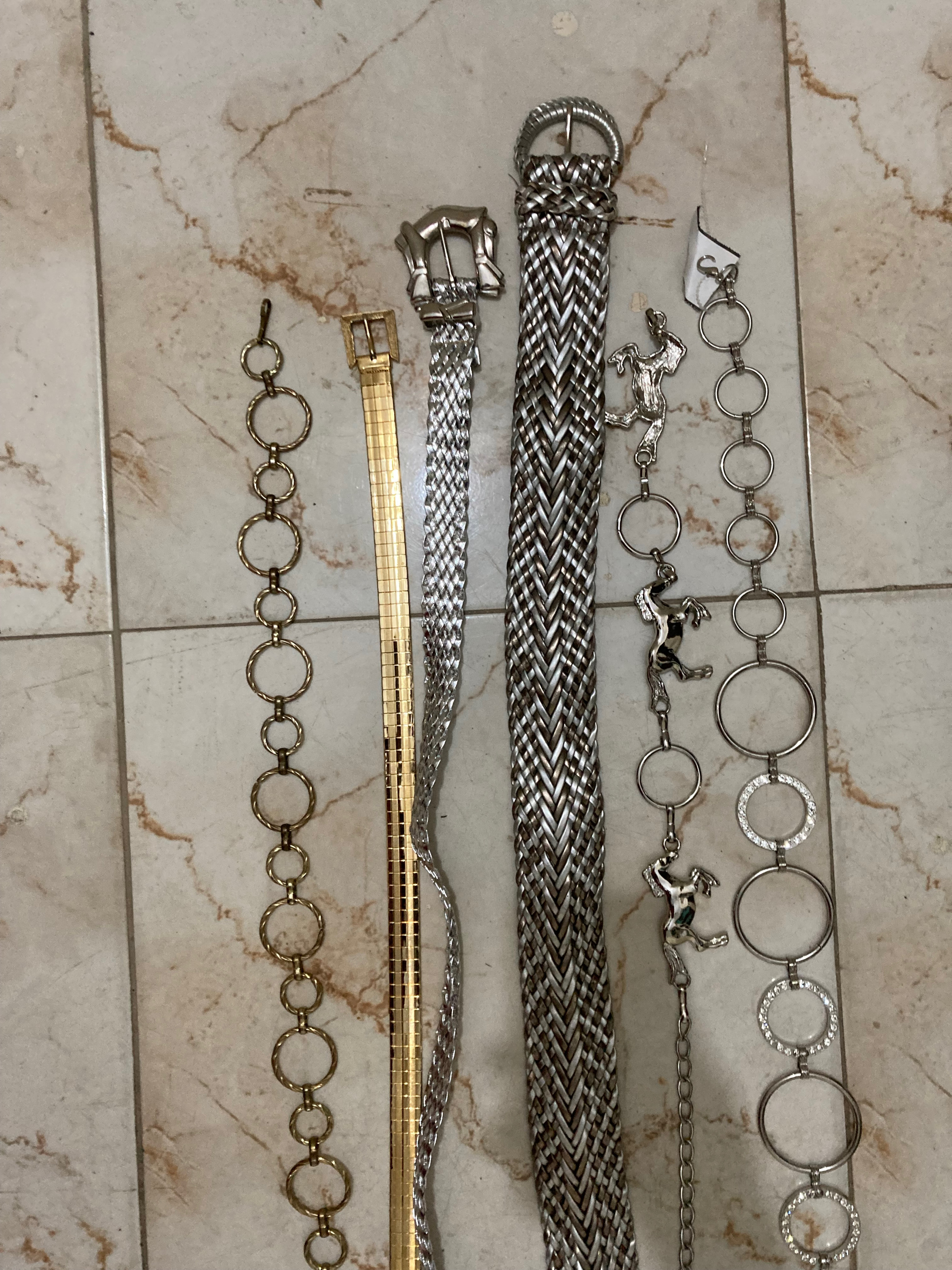 Y2k Gold/Silver Gürtel