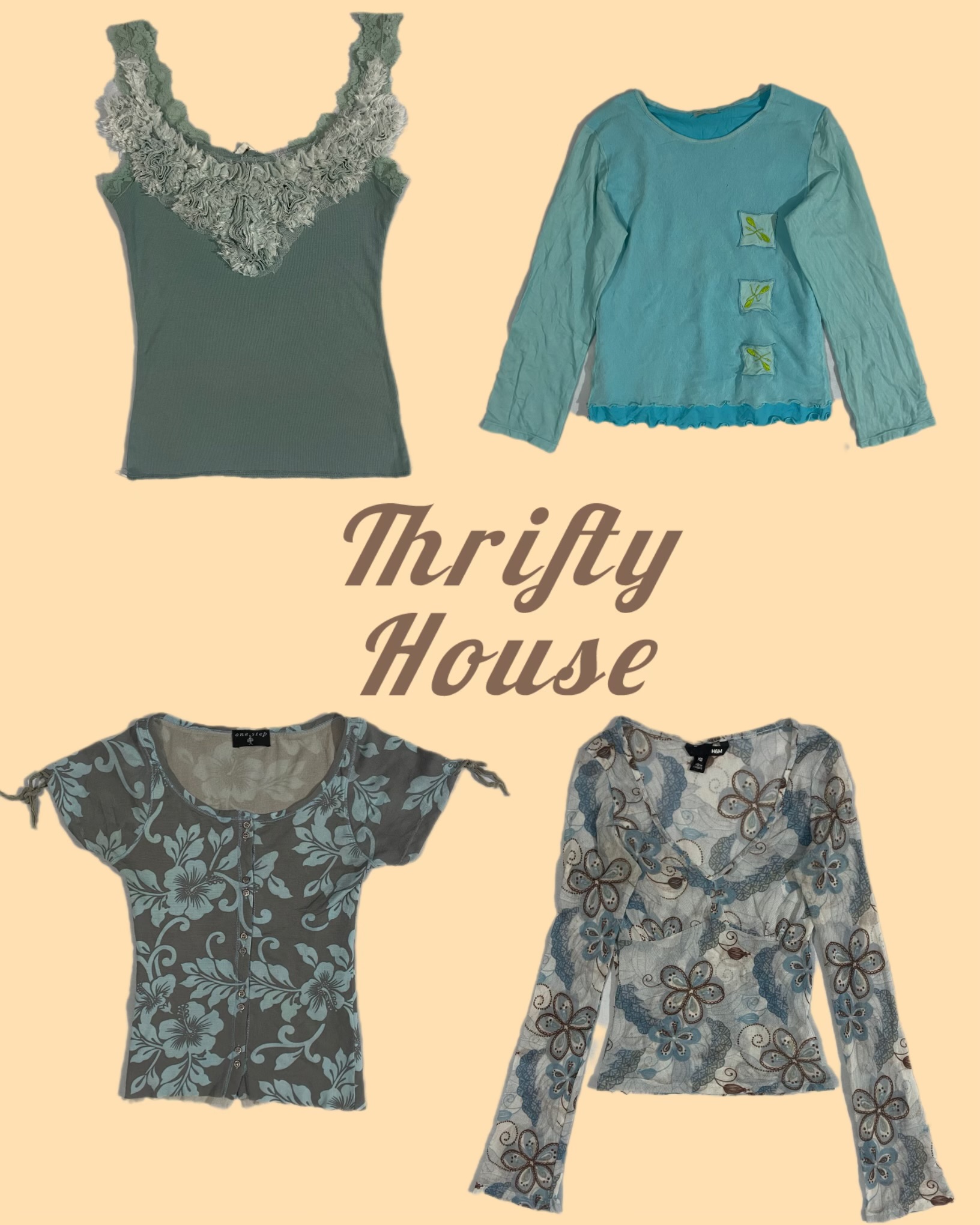 Y2k Aqua Core Tops(TH/177)