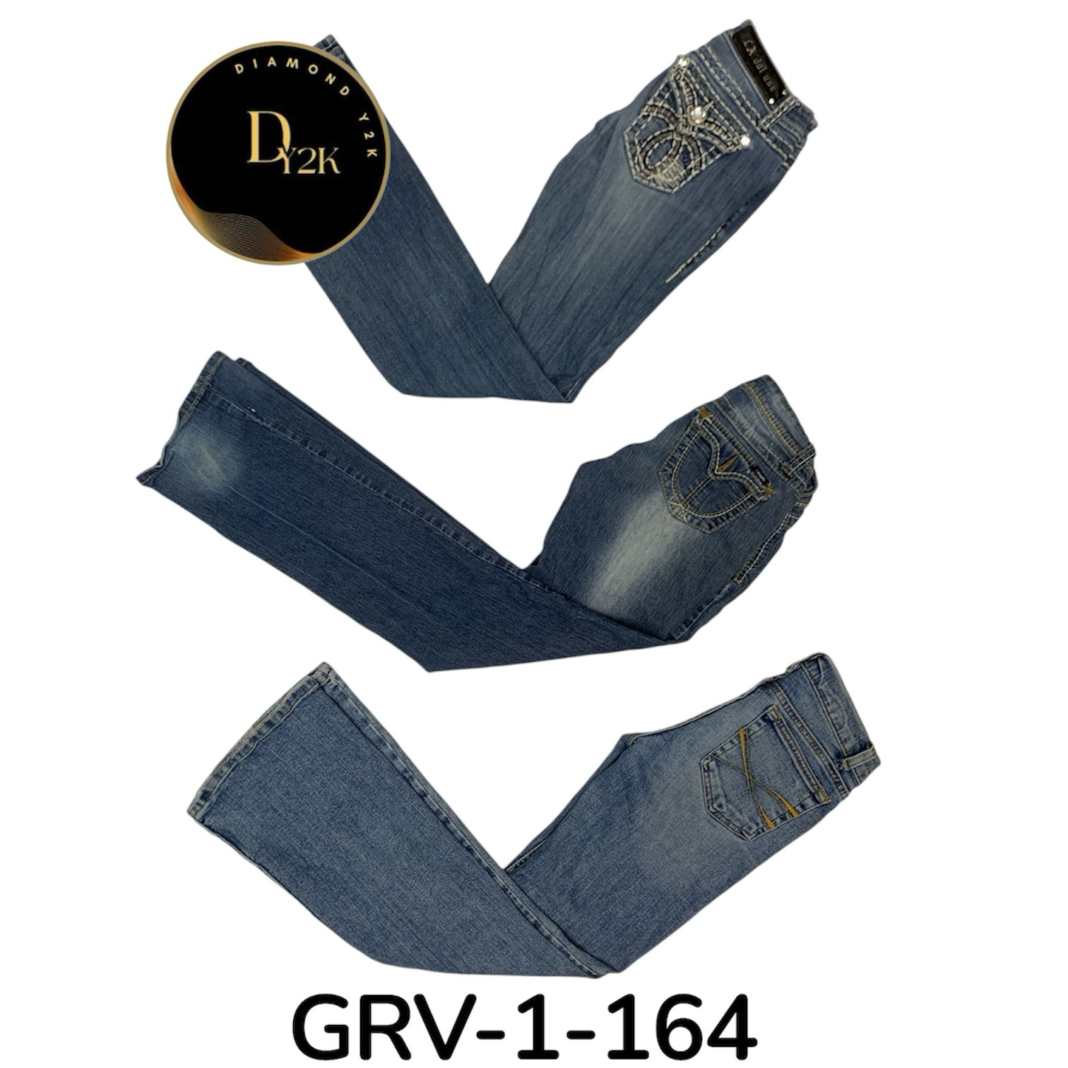 Y2K Vintage Flare Jeans | Retro Denim ( GRV -1-164..