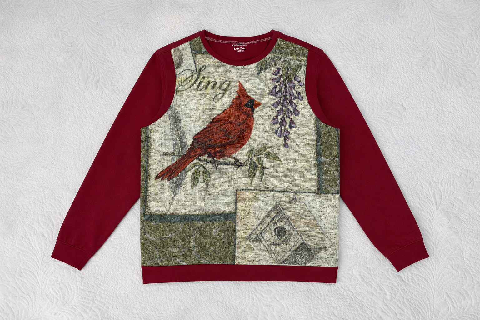 Upcycle Wandteppich mit Sweatshirt (RW-02)