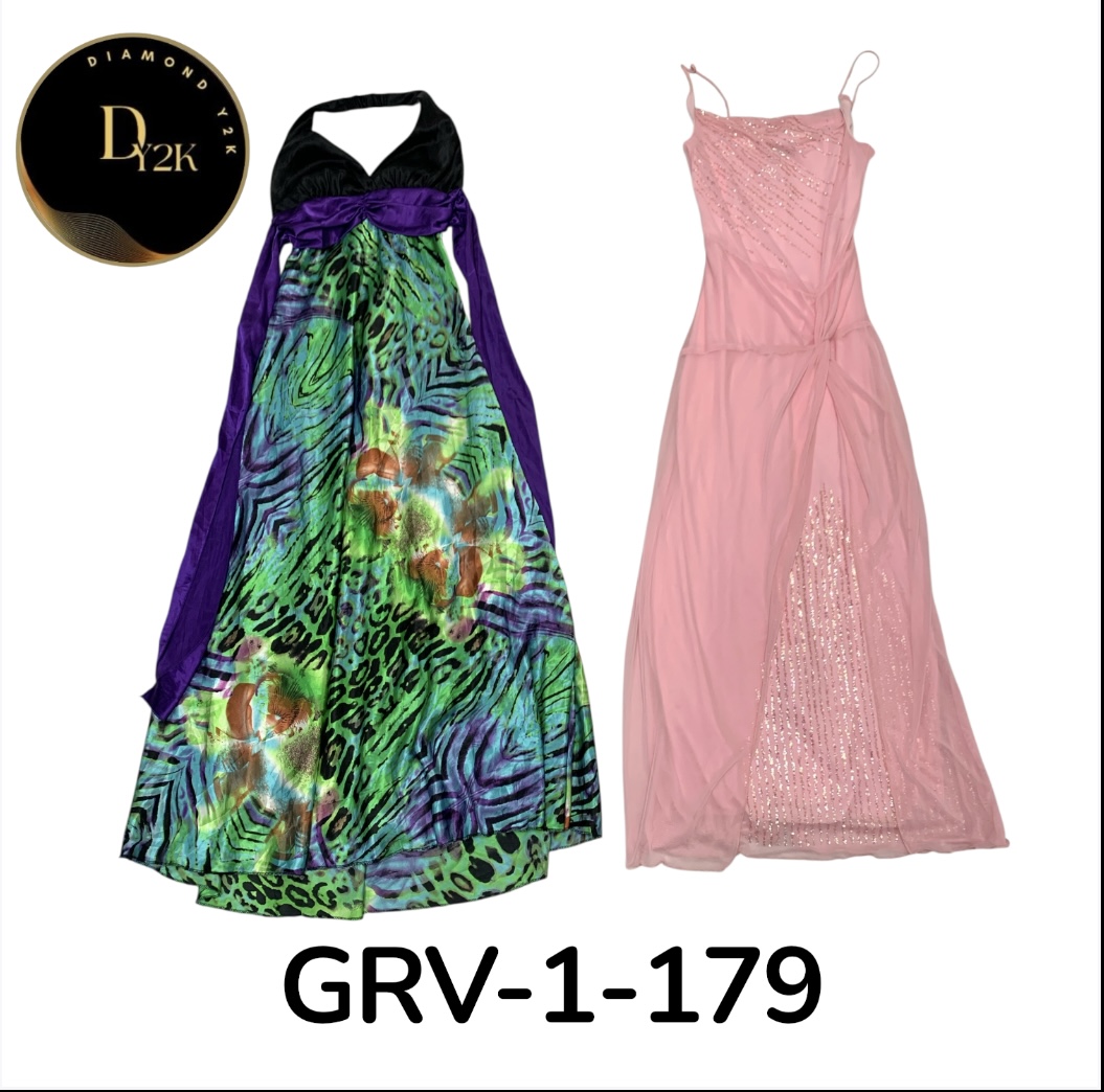 Robe de soirée en poly Y2K pour femmes – Esthétique rétro intemporelle (GRV-1-180)