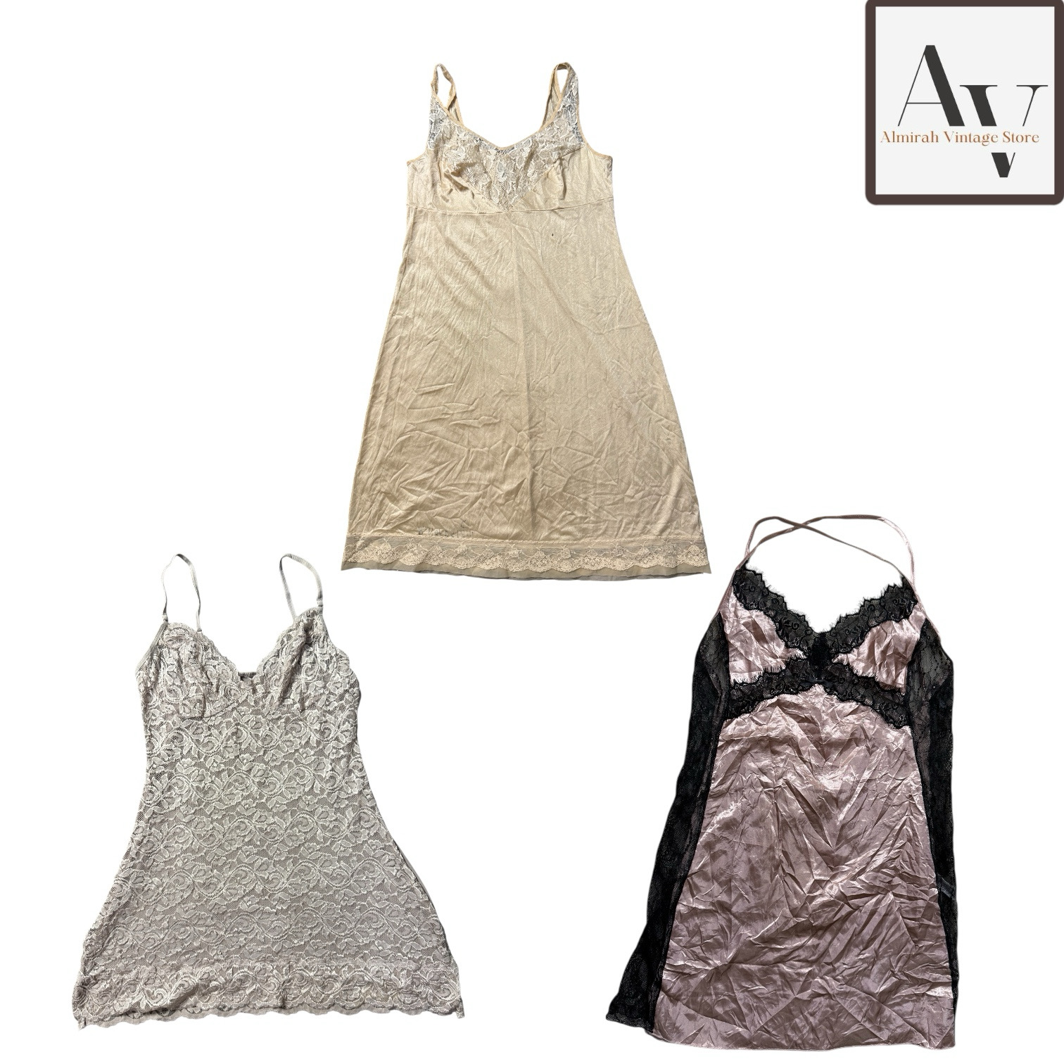 Vintage slip dresses and lingerie