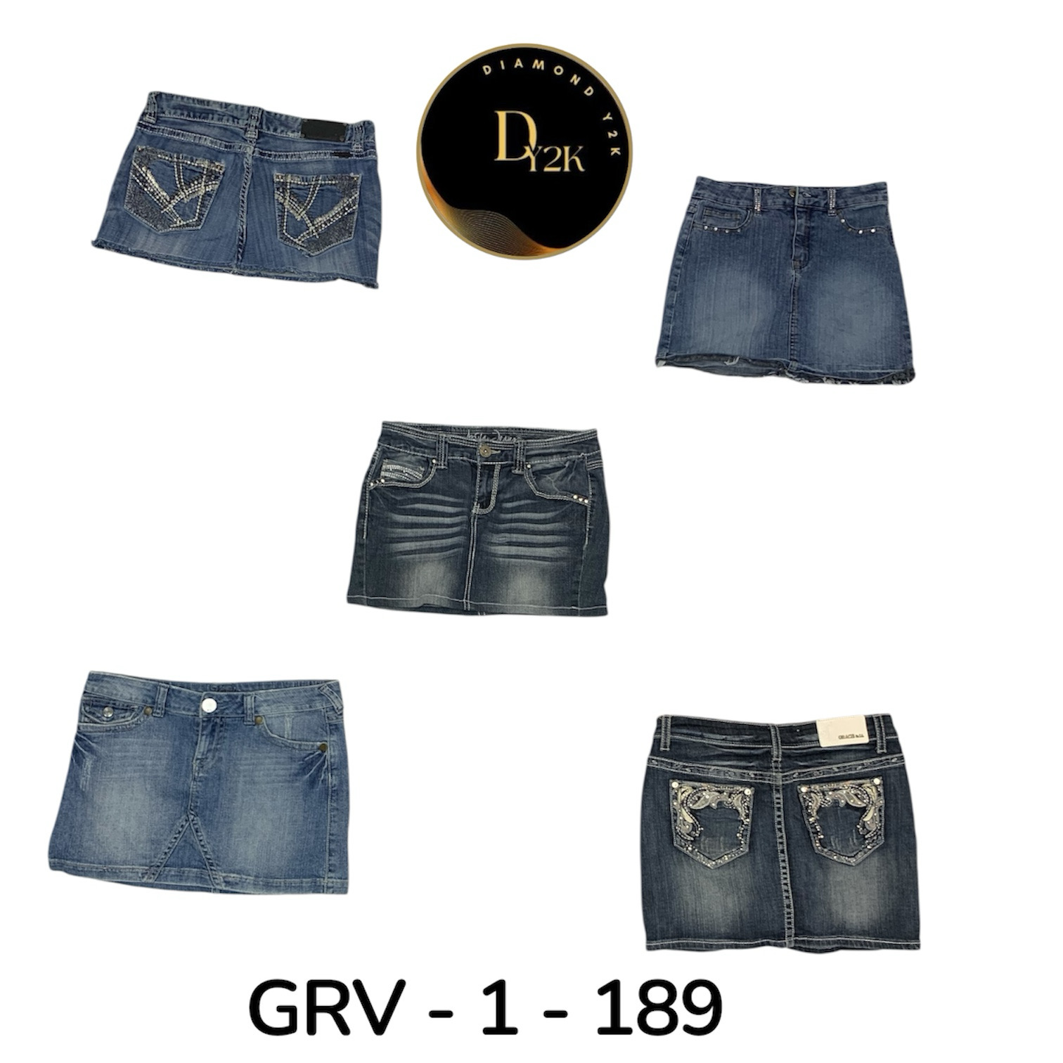 Jupe en denim mini – Style classique tous les jours (GRV-1-189)