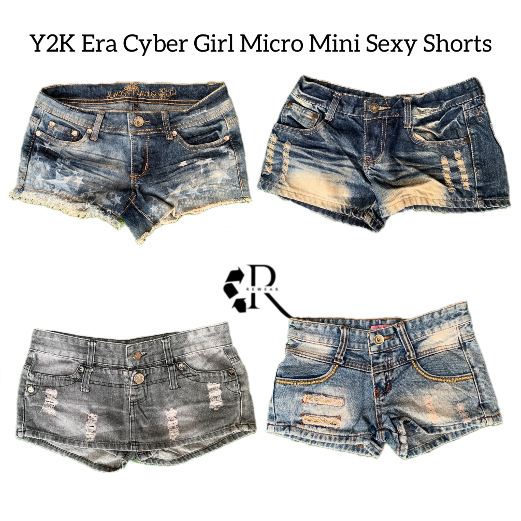 Y2K Cyber Girl Era Denim Sexy Shorts (RW-1537)