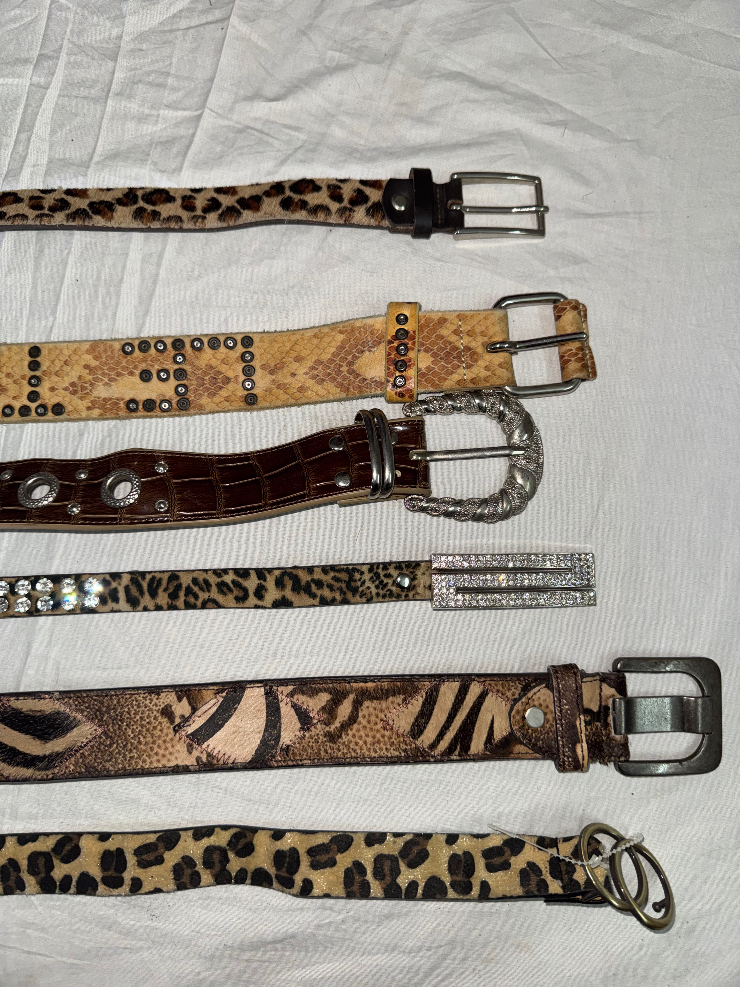 Y2K Studded Belts ft Animal Prints