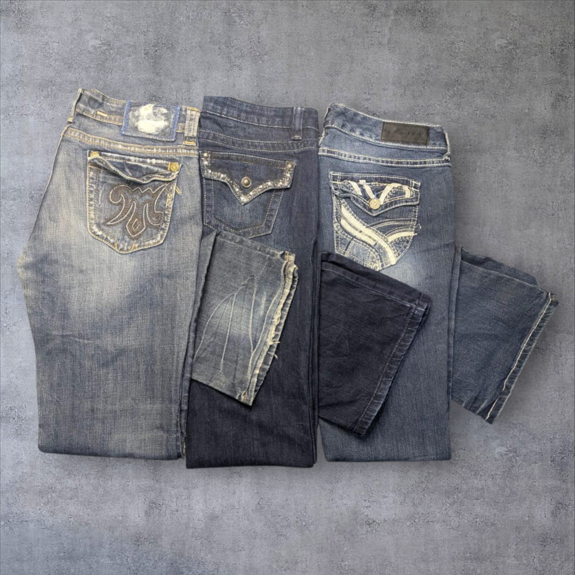 Y2K EMBROIDERED FLARED & BOOTCUT JEANS