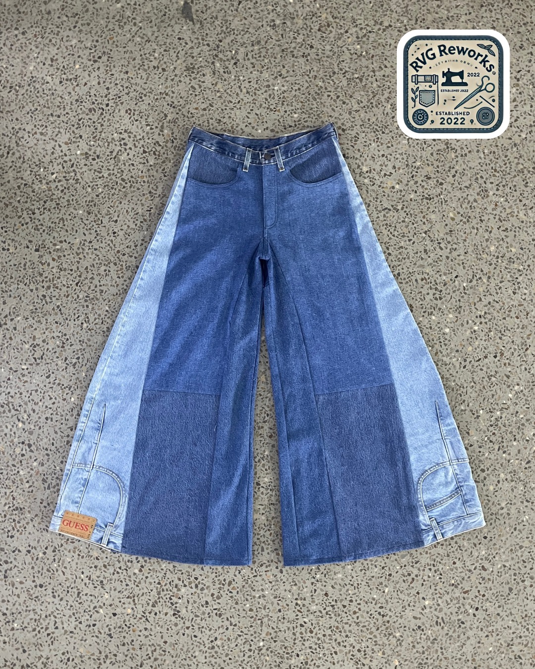 Upcycled Emisu-Inspired Flared Jeans