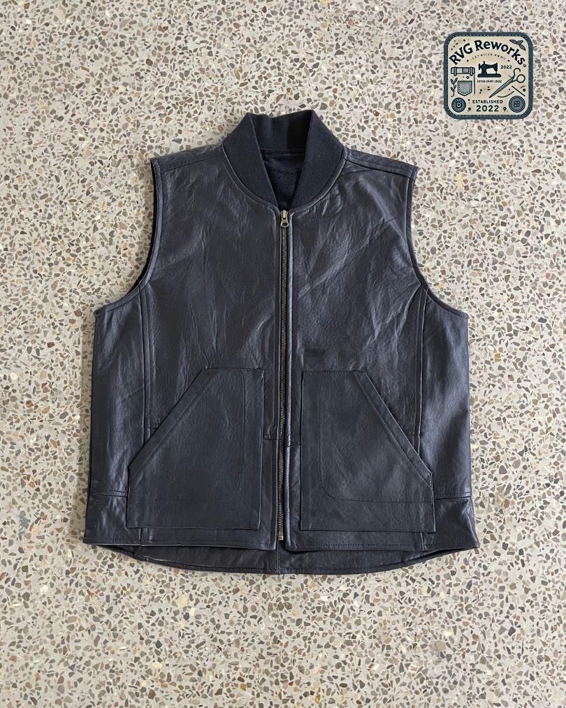 Upcycled Leather Vest