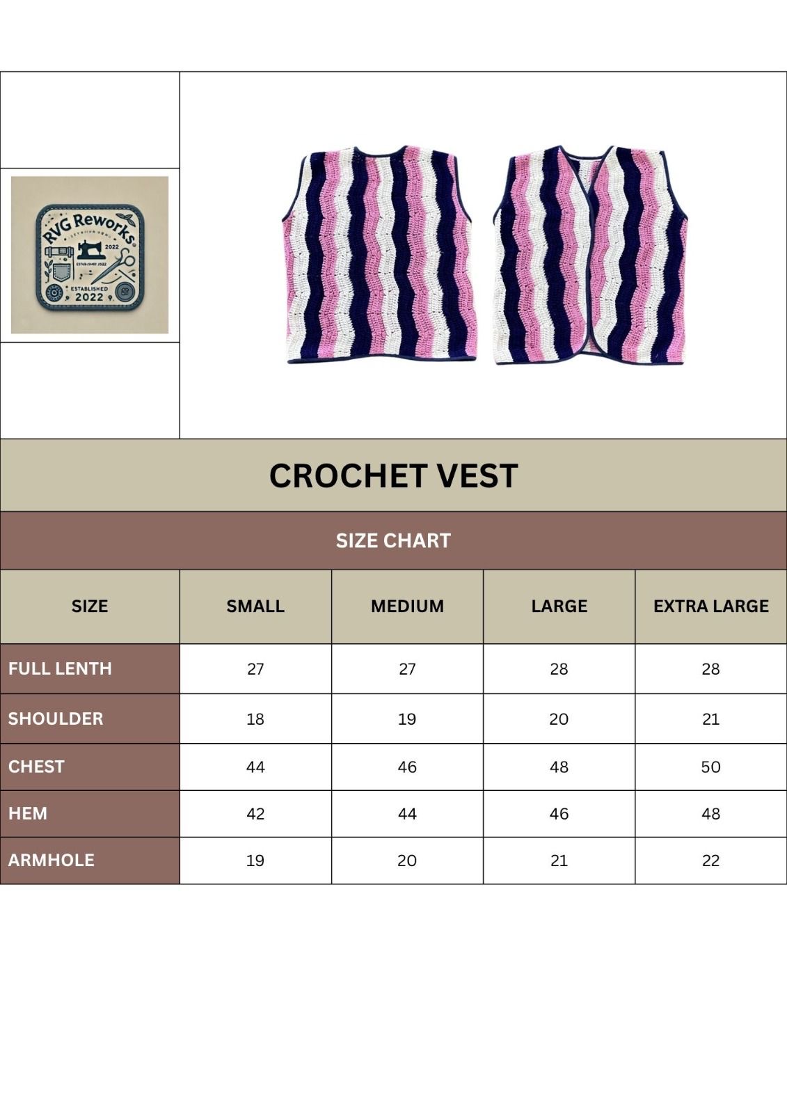 Upcycled Crochet Wave Vest