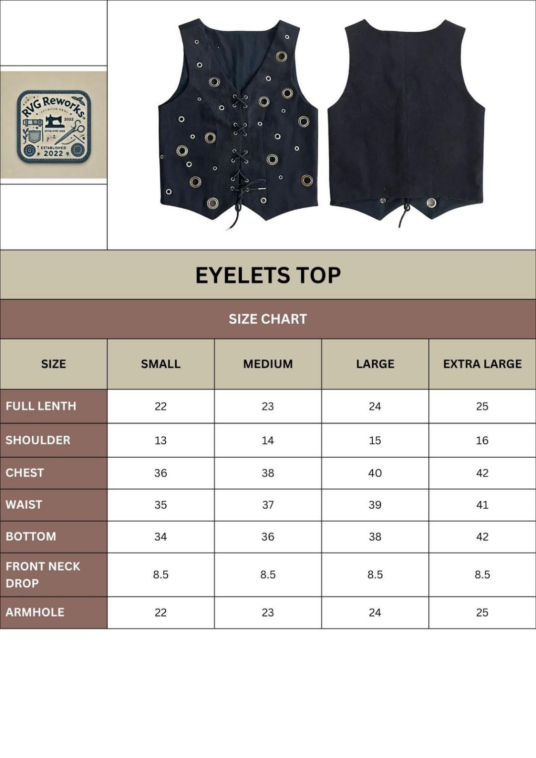 Upcycled Eyelet Lace-Up Denim Vest