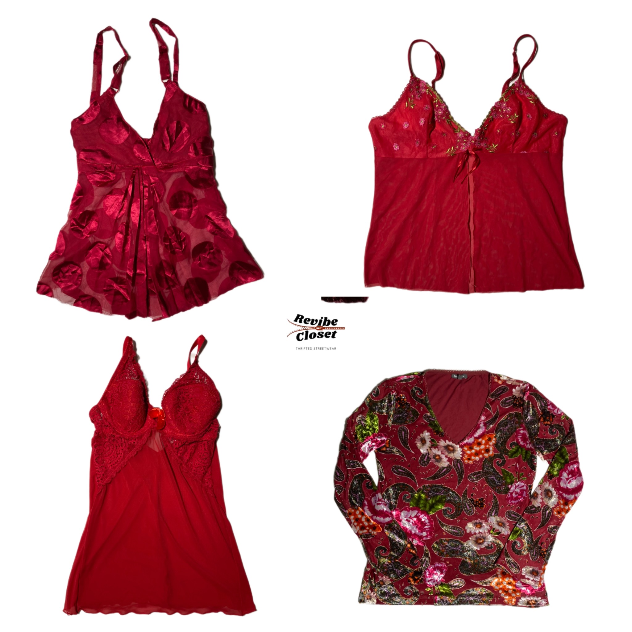 Y2K Edgy Girl Romantic Mix Tops